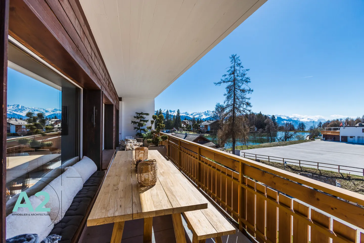 Außergewöhnliche Wohnung im Zentrum von Crans-Montana, Panoramablick - Foto 14 von 20