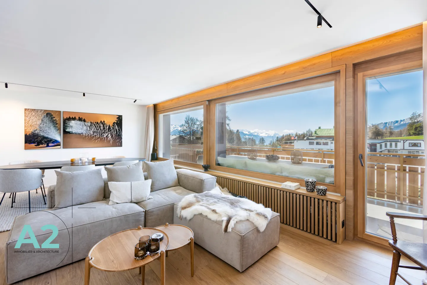 Außergewöhnliche Wohnung im Zentrum von Crans-Montana, Panoramablick - Foto 19 von 20