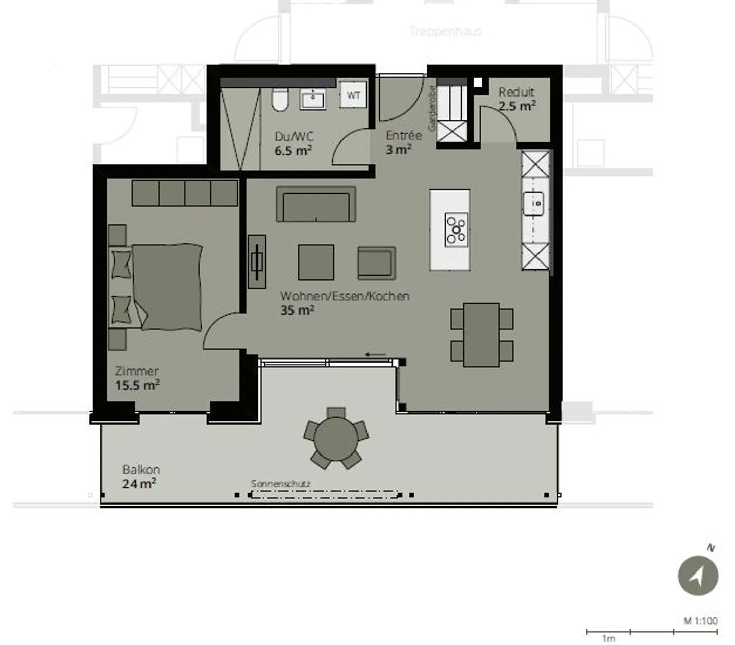 Ampio appartamento nuovo di 2½ locali con balcone di 24 m² a St. Erhard - Foto 11 di 11