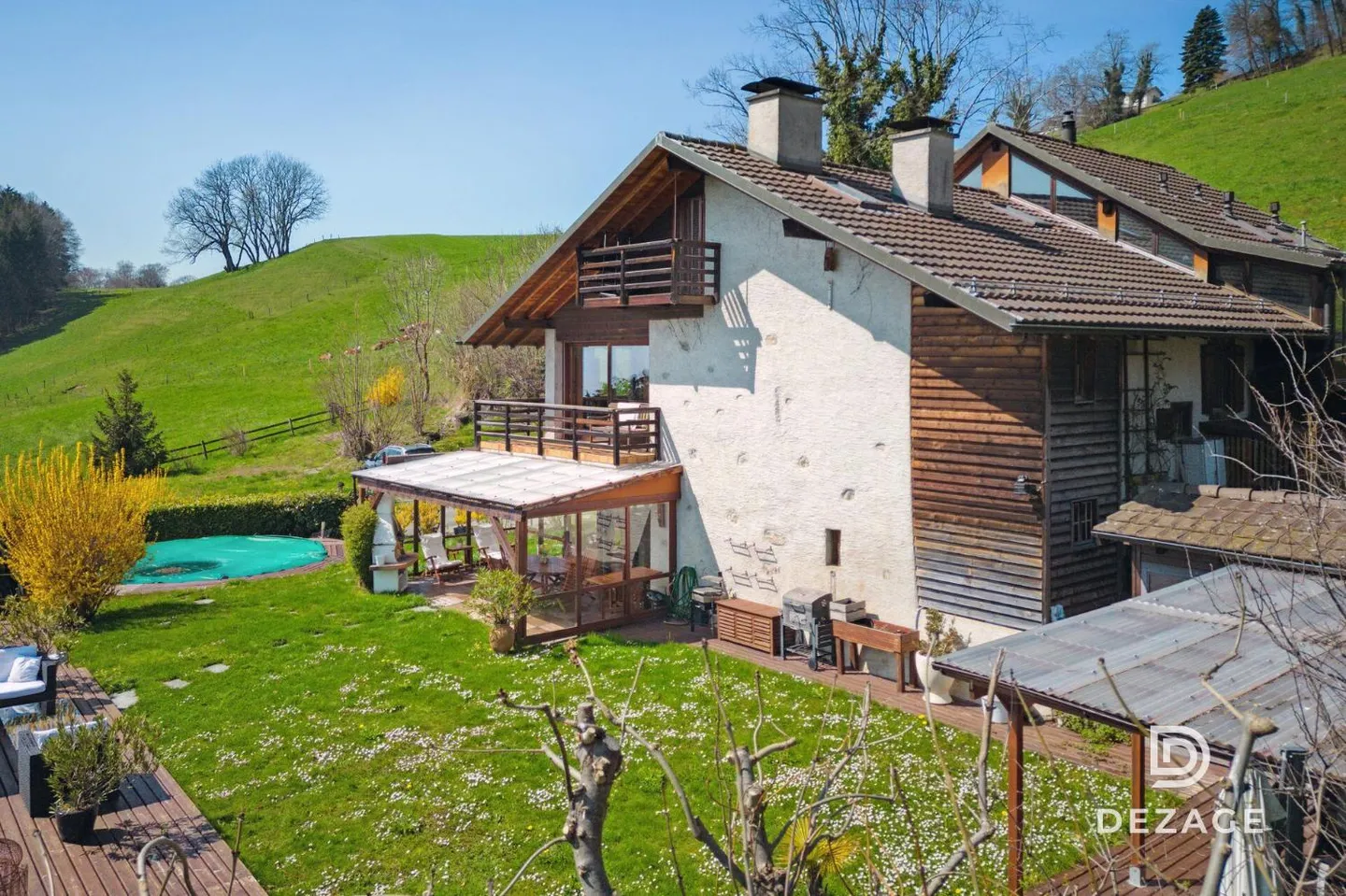 9 Minutes de Vevey : Propriété rare avec vue panoramique, jardin clos et piscine - Photo 2 sur 13