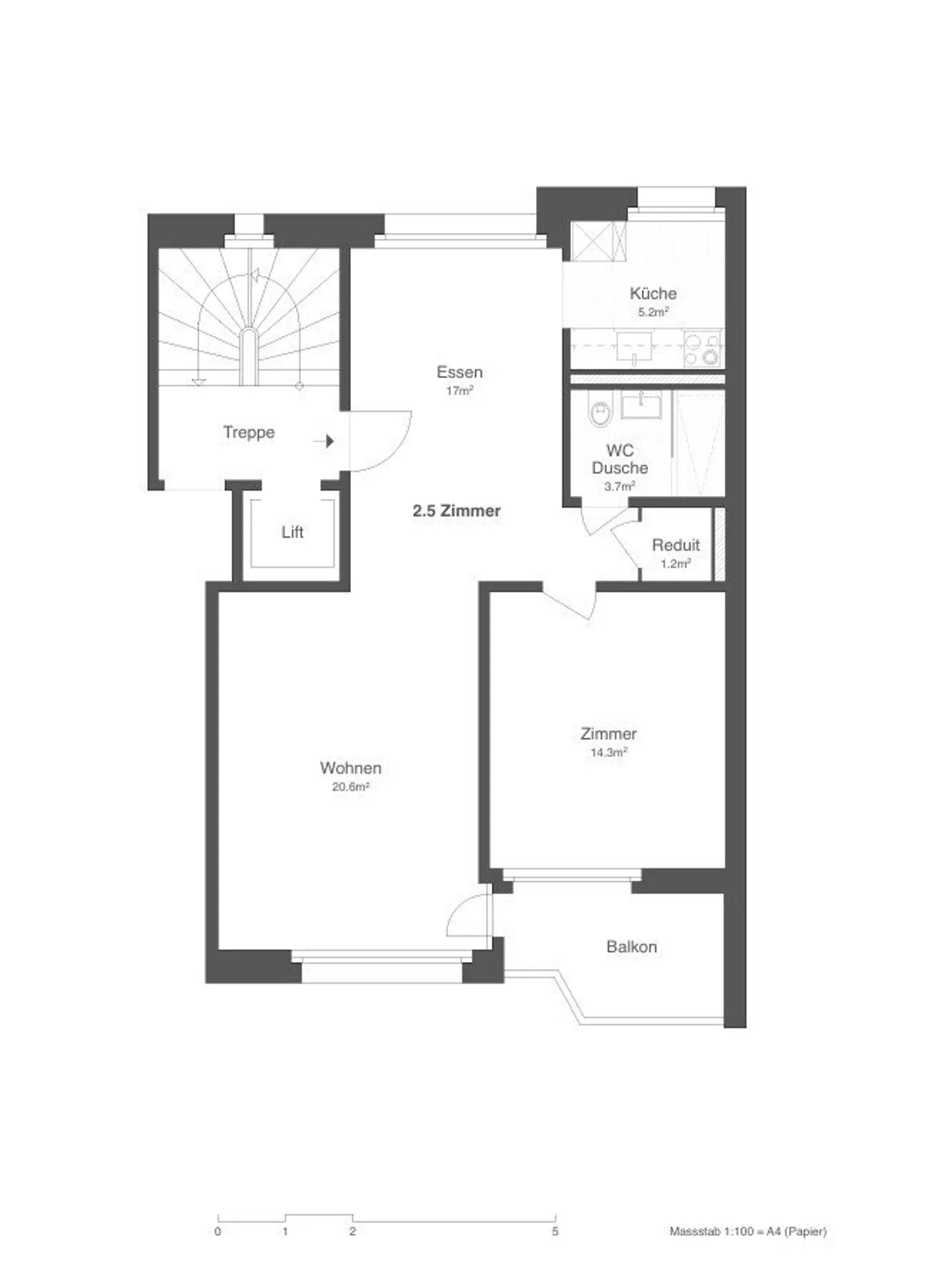 Charmante 2.5-Zimmerwohnung - Foto 6 von 6