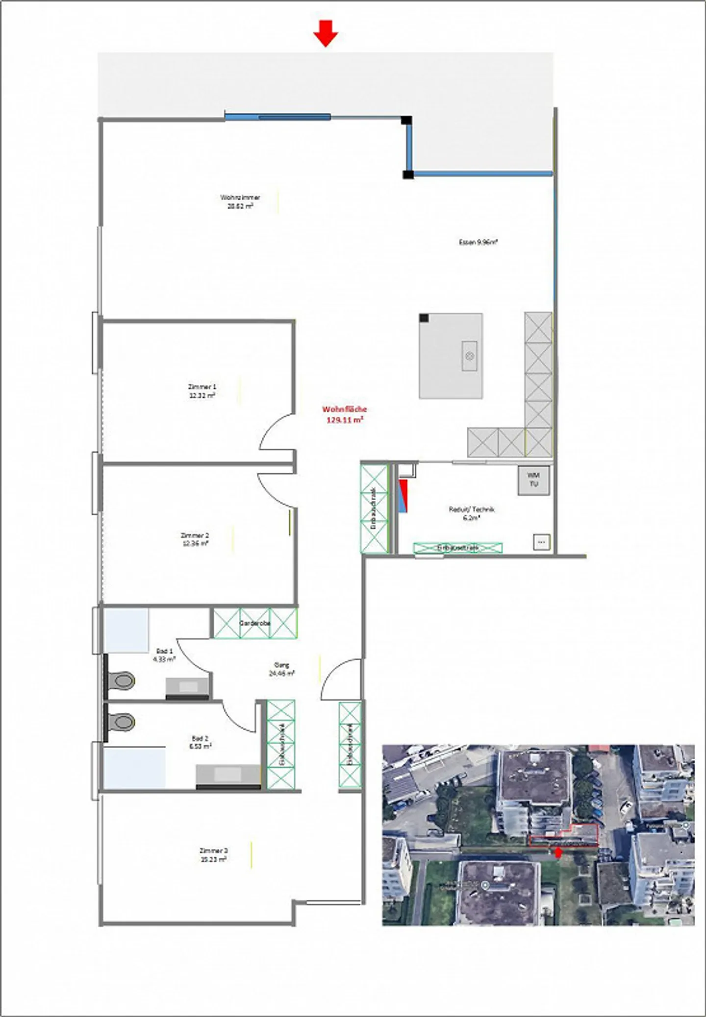 Neu ausgebaute 4,5-Zimmer-Wohnung an ruhiger Lage in Stans - Foto 2 von 2