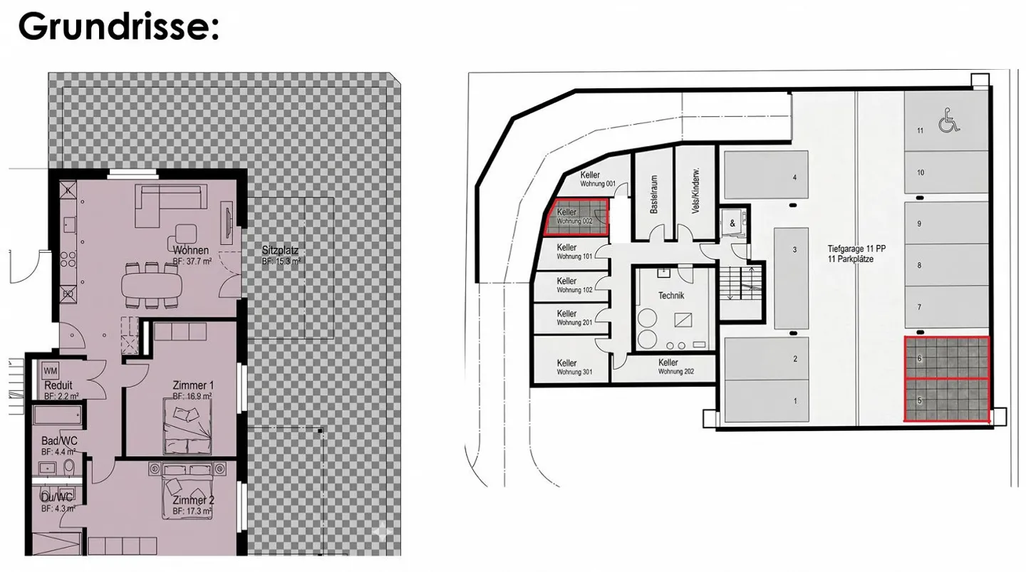 Appartamento con giardino di 3.5 locali - Foto 13 di 13