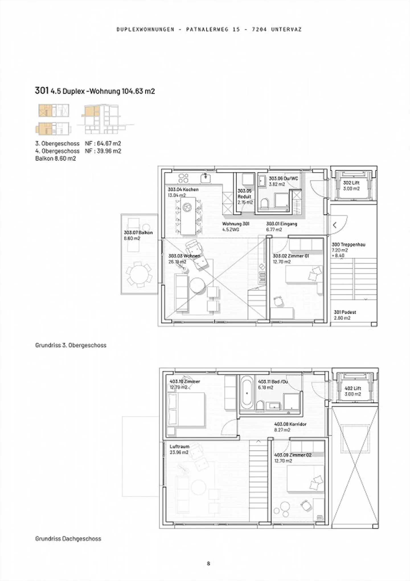 Appartamento duplex di nuova costruzione con una buona vista non ostruita - Foto 5 di 19