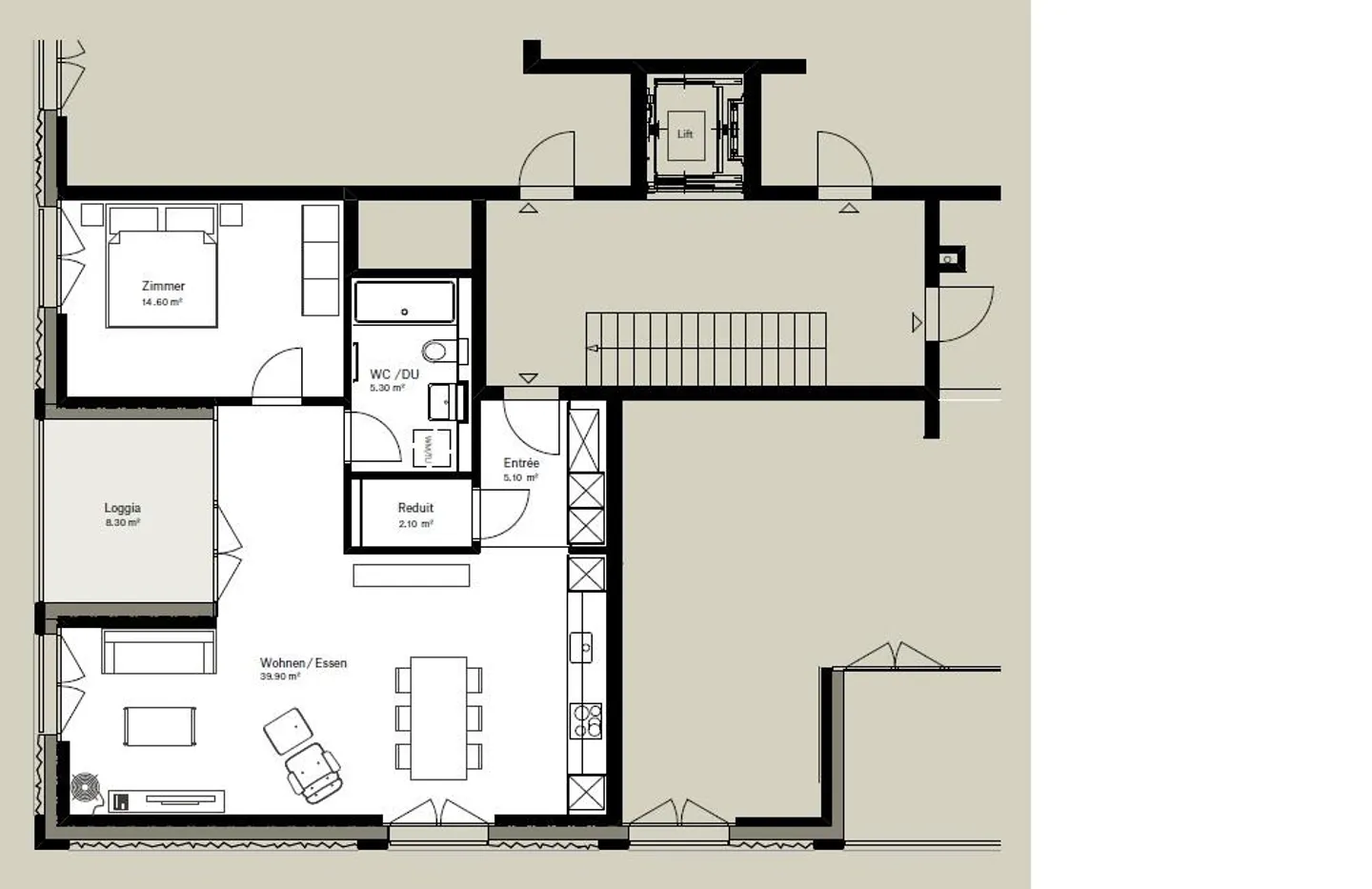 Modernes Apartment im Glattpark - Foto 6 von 6