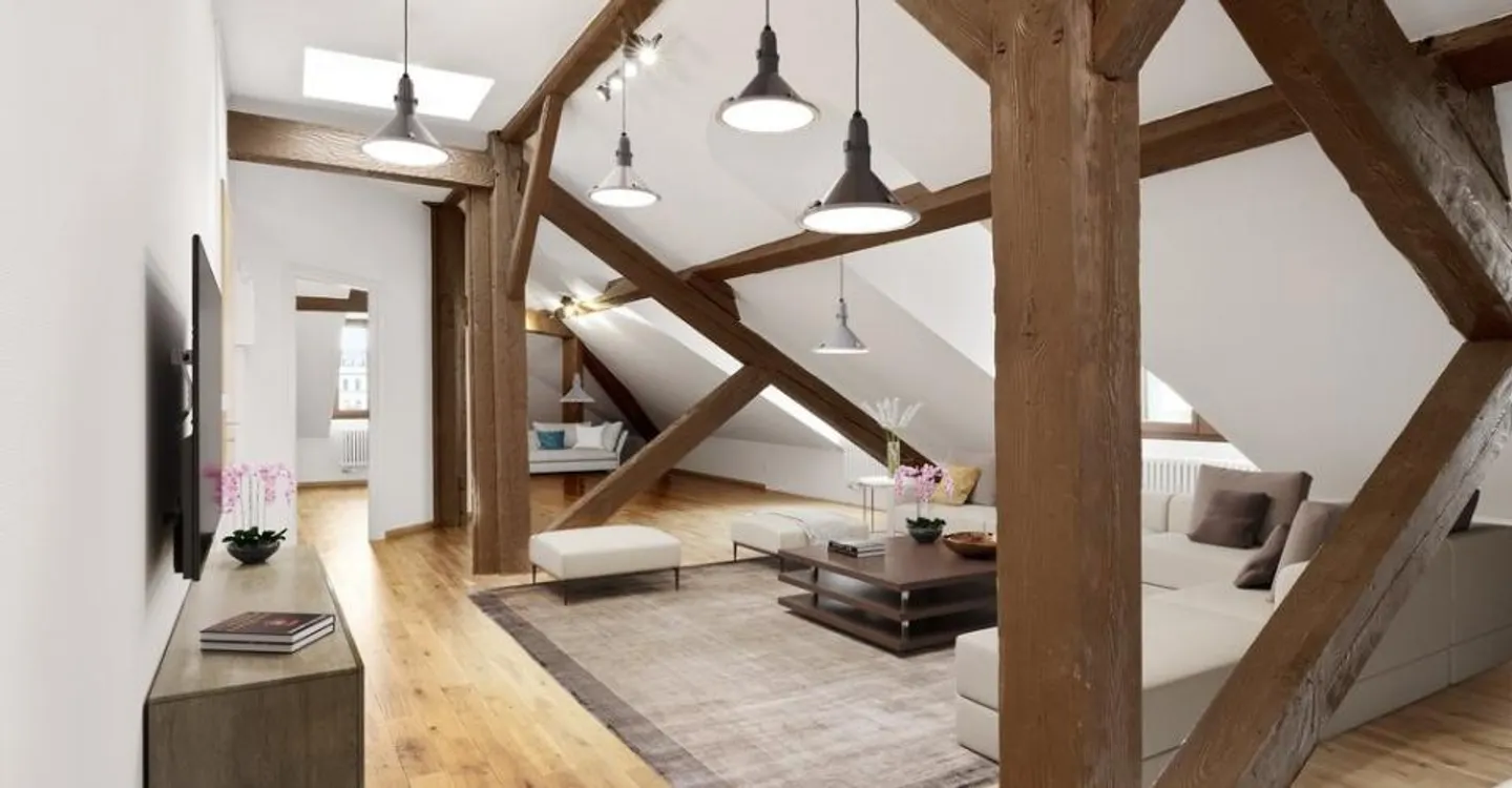 Mieten ohne Kaution - Helles und geräumiges Dachgeschossapartment - Foto 2 von 4