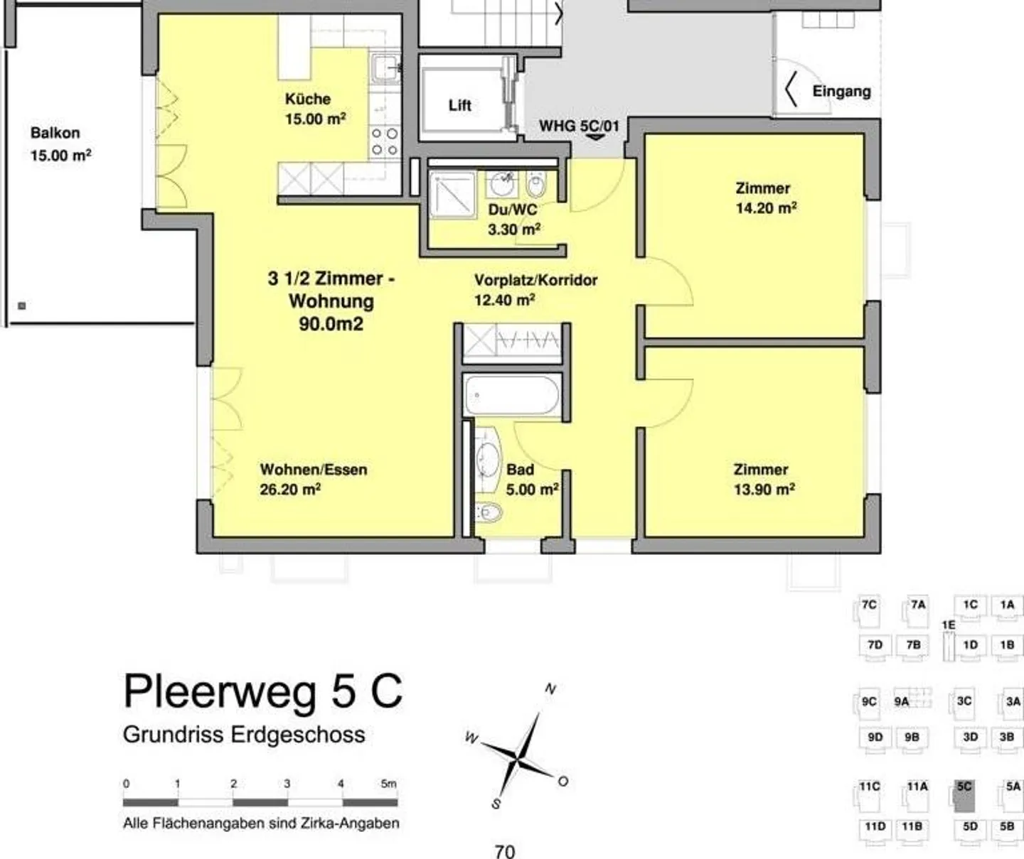 APPARTEMENT ÉLÉGANT ET BAIGNÉ DE LUMIÈRE DE 3,5 PIÈCES AVEC GRAND BALCON - Photo 11 sur 11