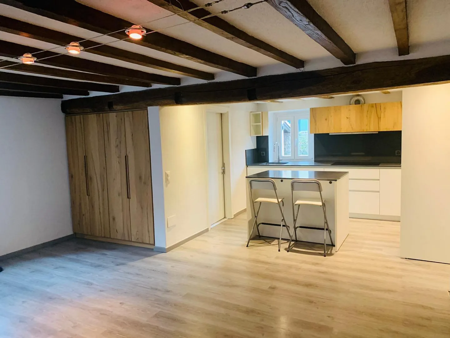 Studio 1.5 Pièces Rénové avec Cheminée à Sonvico - Photo 1 sur 5