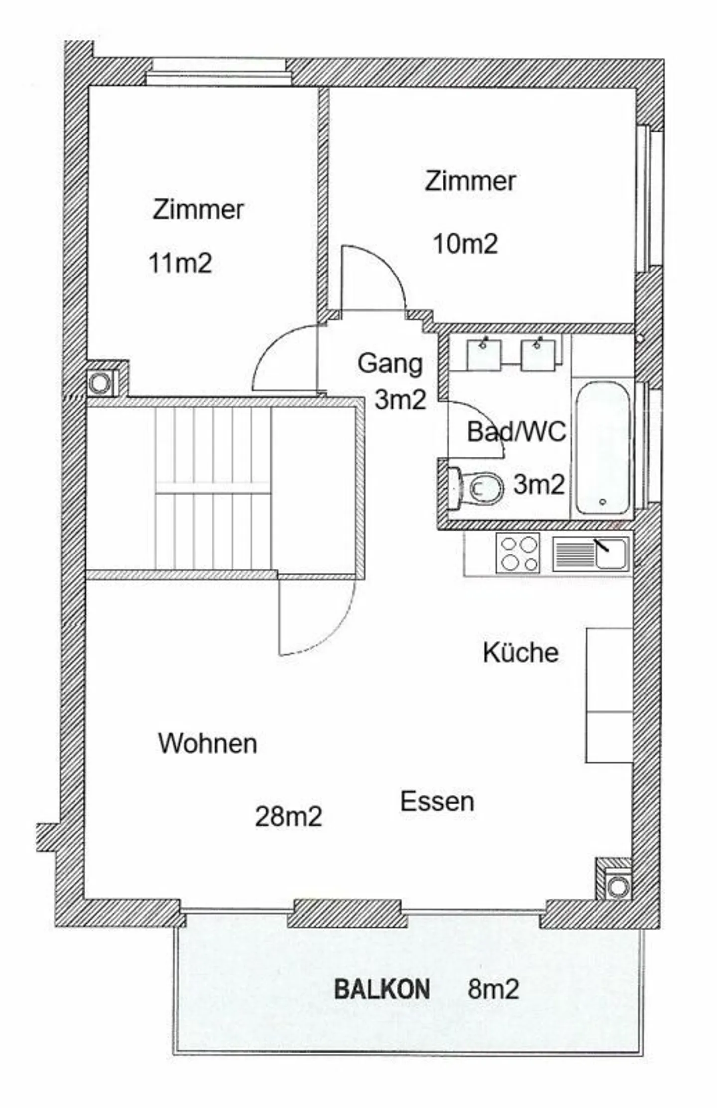 Helles Apartment in ruhiger Lage - Foto 10 von 10