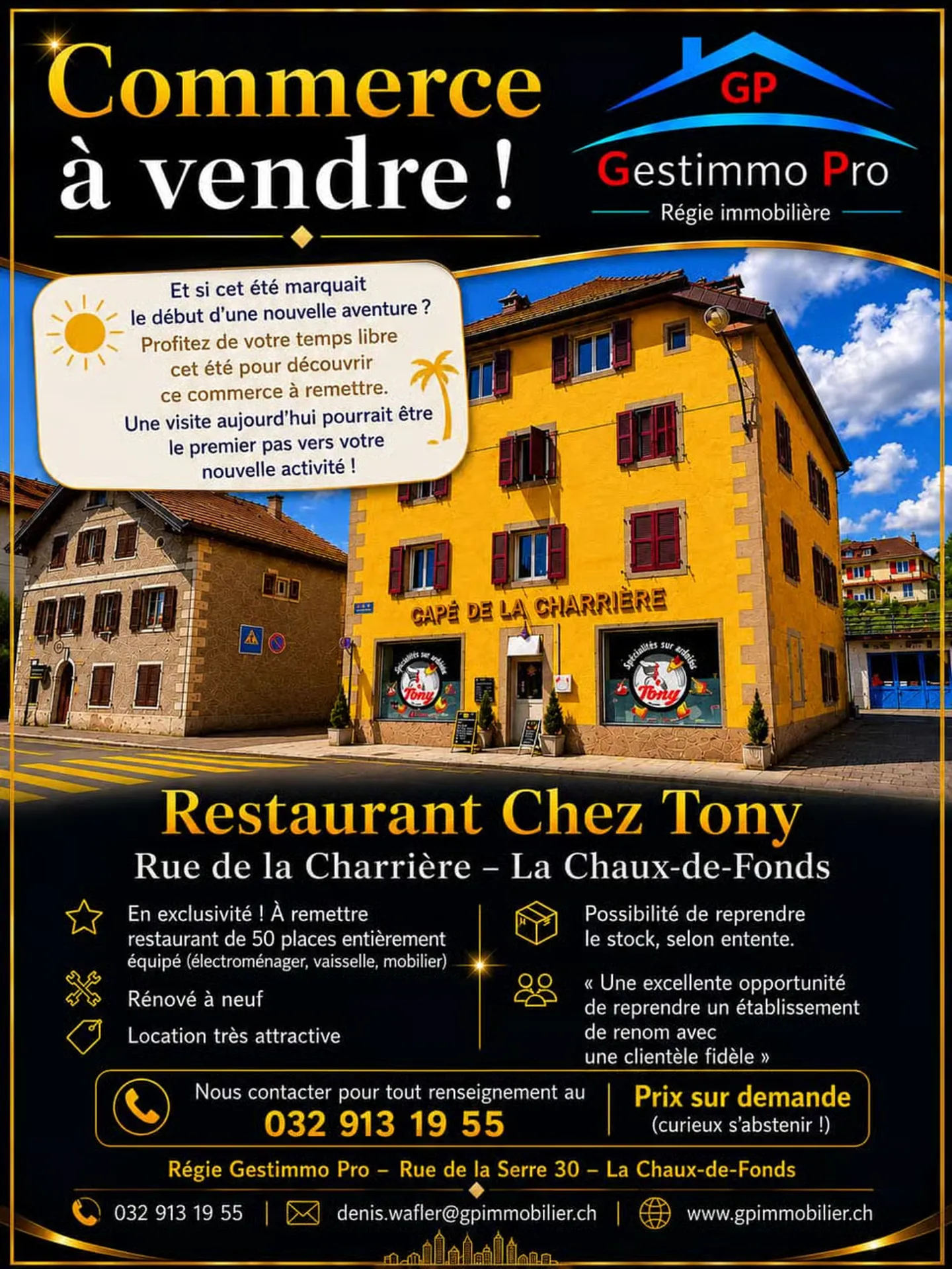 Café-Restaurant à vendre à La Chaux-de-Fonds - Photo 3 of 3