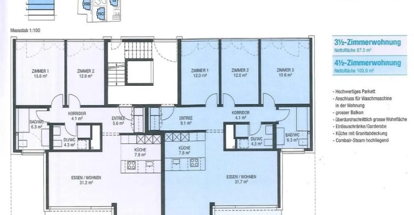 3.5 Zimmer Wohnung - Foto 9 von 9