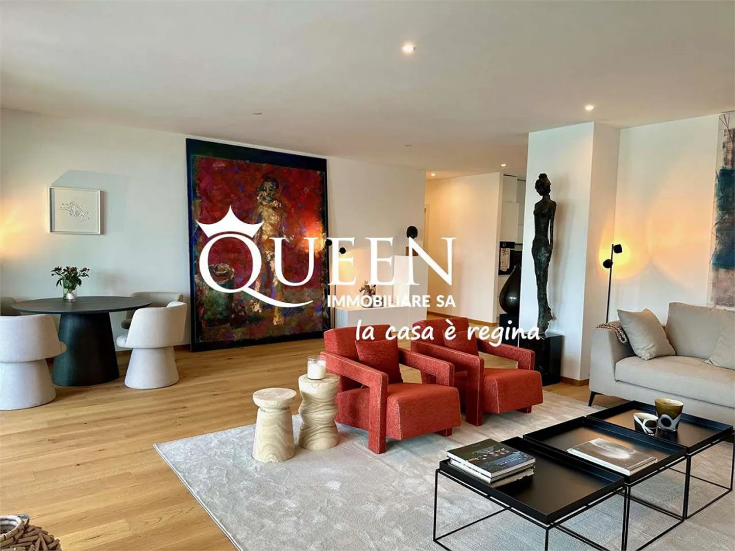 Montagnola: Penthouse 4.5 Zimmer, 192 qm, möbliert, Terrasse, Seeblick - Foto 3 von 9