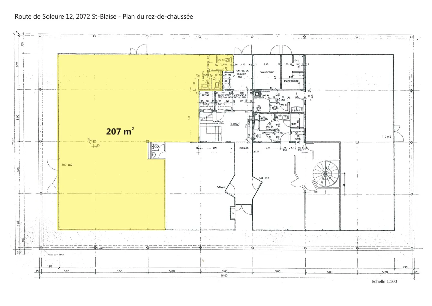 St-Blaise, ground floor commercial space of 207 m2, parking spaces - Photo 3 of 3