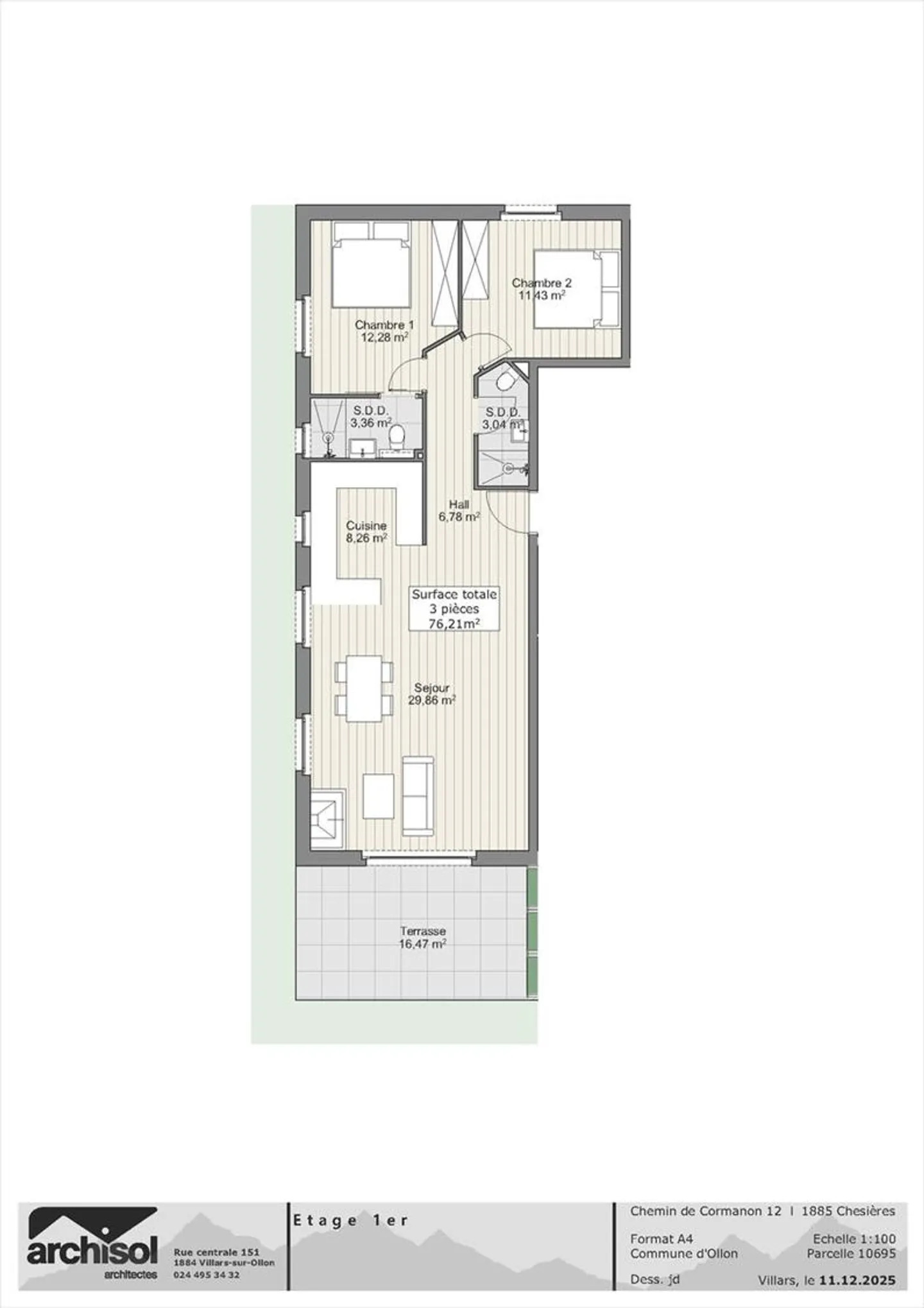 Appartement 3 pièces - Photo 3 sur 9