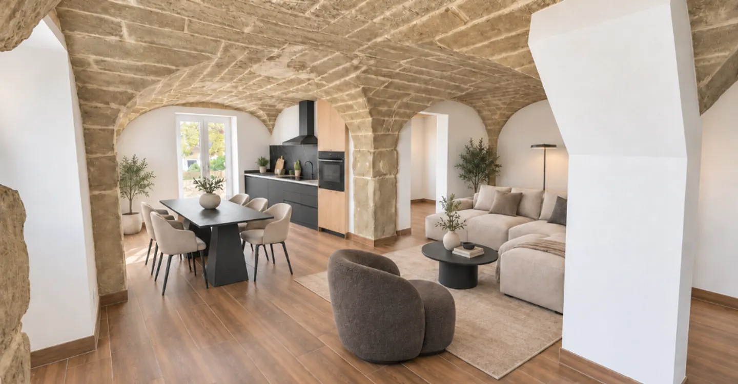 Appartement neuf - 3,5 pièces avec voûtes et terrasse de 48 m² - Foto 1 di 6