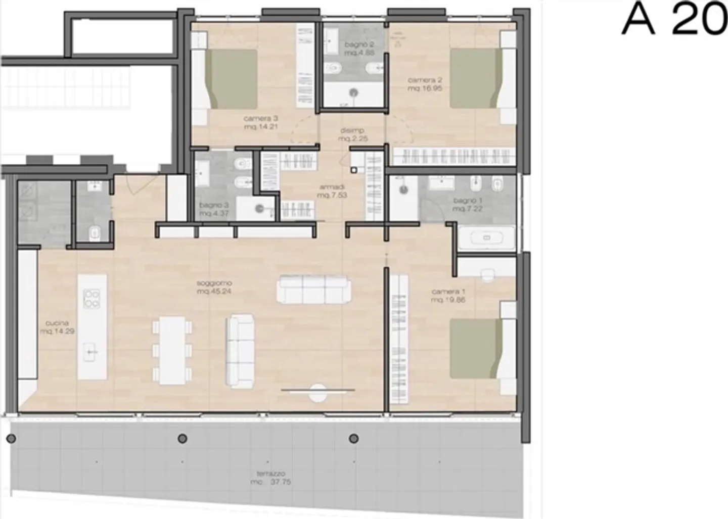 Penthouse 4.5 Rooms and Apartment with Pool and Garden in Bissone, Switzerland - Photo 7 of 10