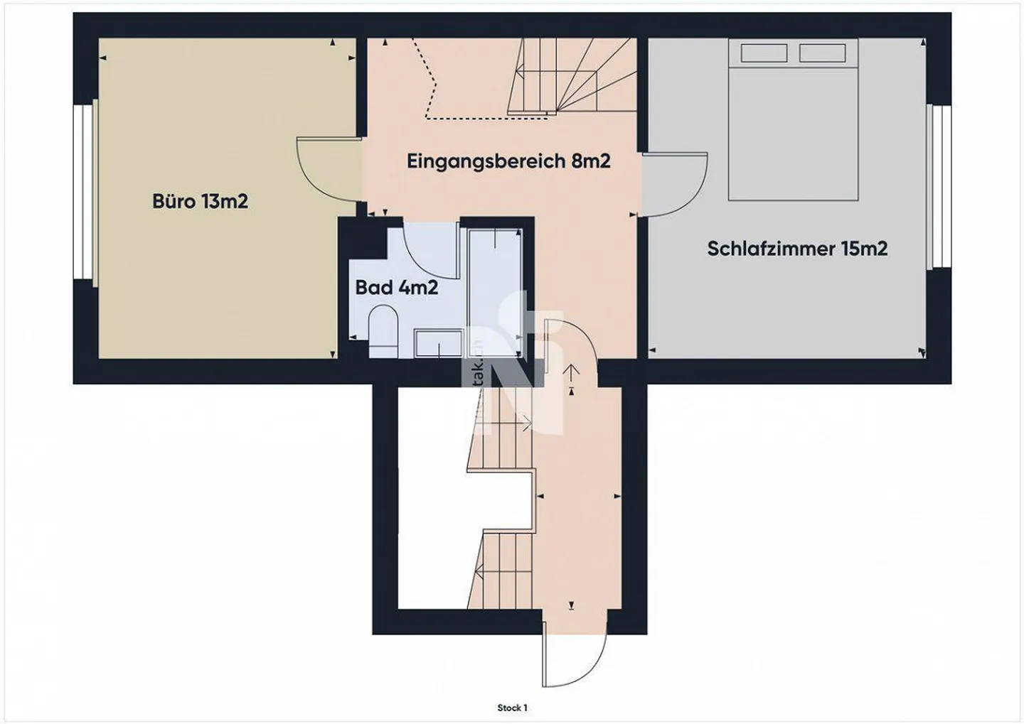 Très belle appartement de 3,5 pièces, situé au centre avec salle de loisirs, parking... - Photo 9 sur 10