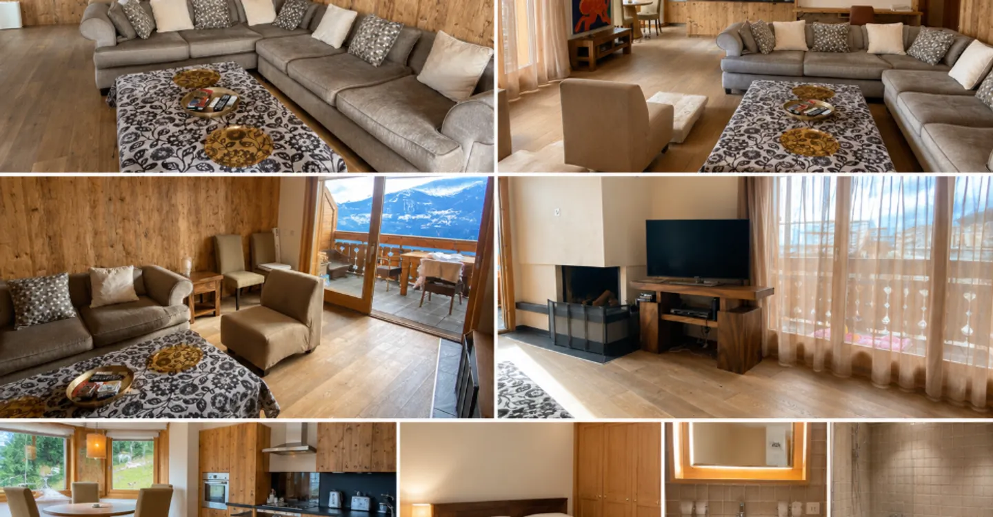 Luxuriöse 3-Zimmer-Wohnung zur Miete in Crans-Montana – Panoramablick und erstklassige Lage - Foto 1 von 7
