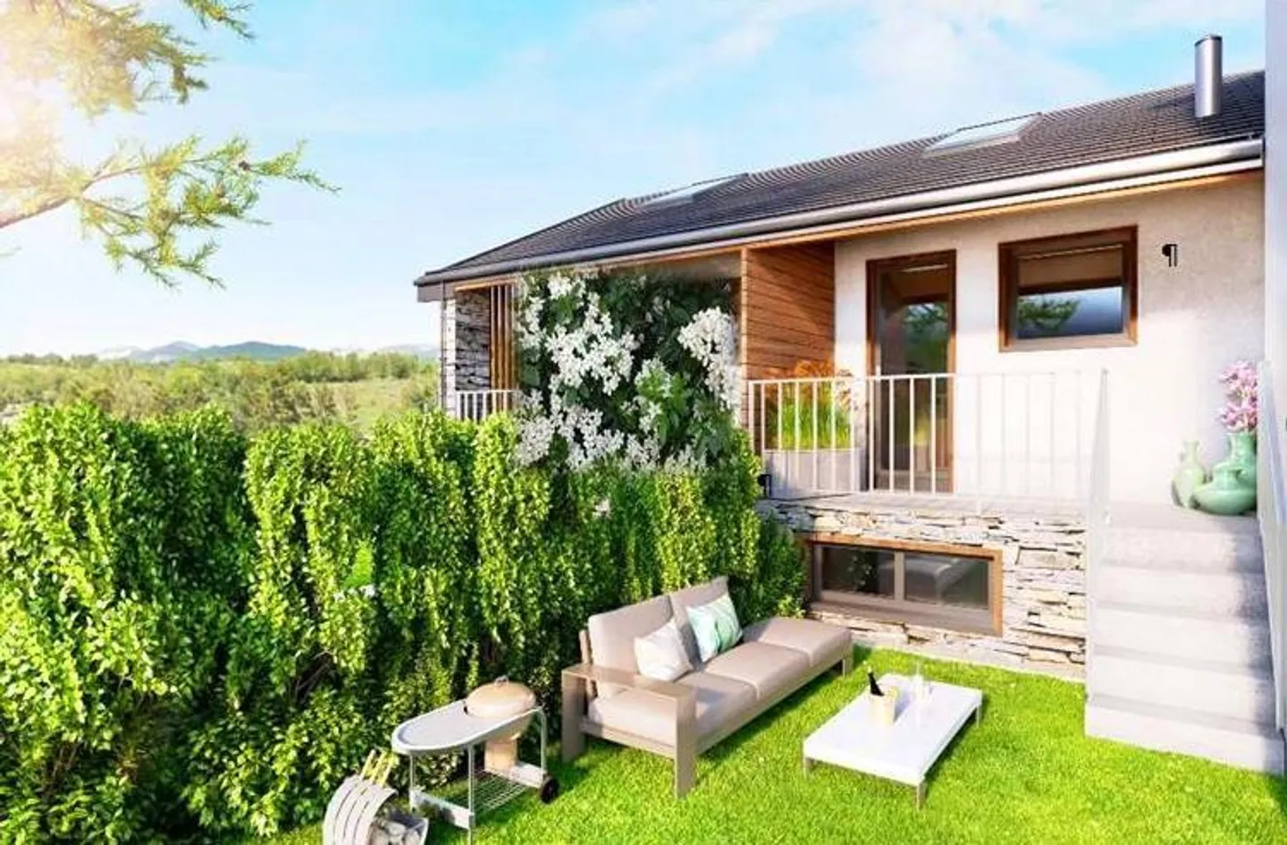 NUOVA COSTRUZIONE ECOLOGICA TRIPLEX CON GIARDINO, CANTINA, PARCHEGGIO - Foto 1 di 8