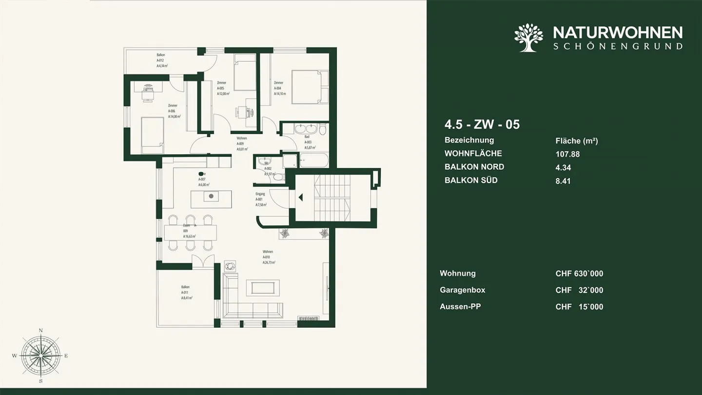 Appartement 4.5 pièces 1er étage gauche – Vie élégante dans la nature - Photo 10 sur 10