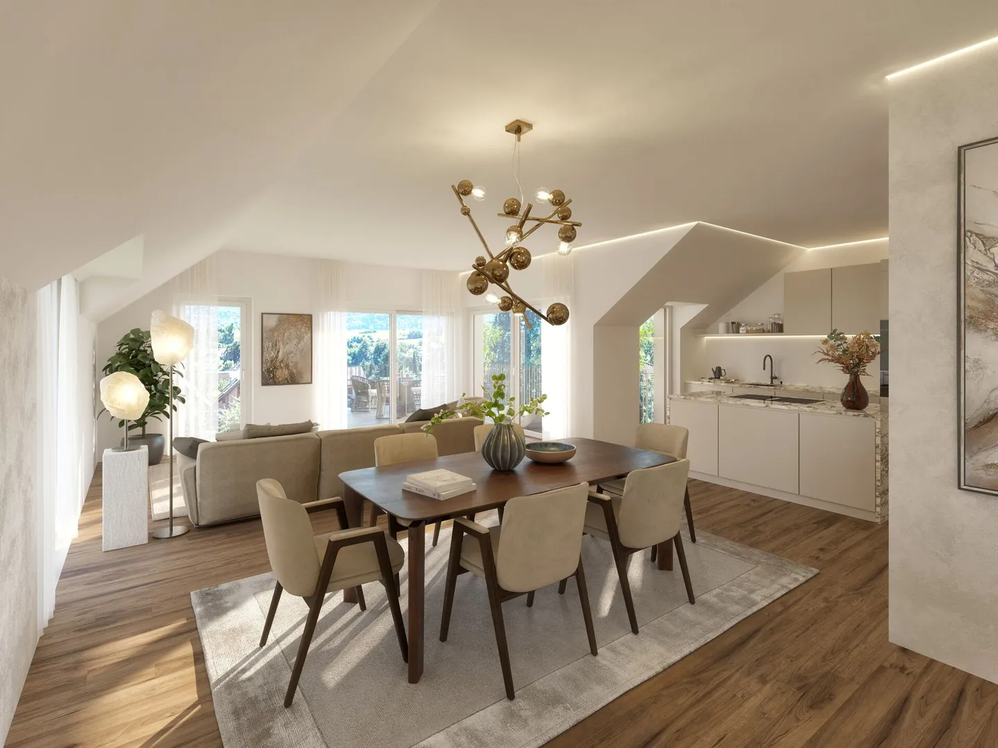 Modern Attika Penthouse in Biel-Benken - Photo 2 of 3