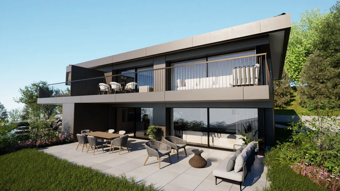 Superbo appartamento di 4,5 locali con grande giardino e vista sul Lago di Ginevra - Foto 3 di 3