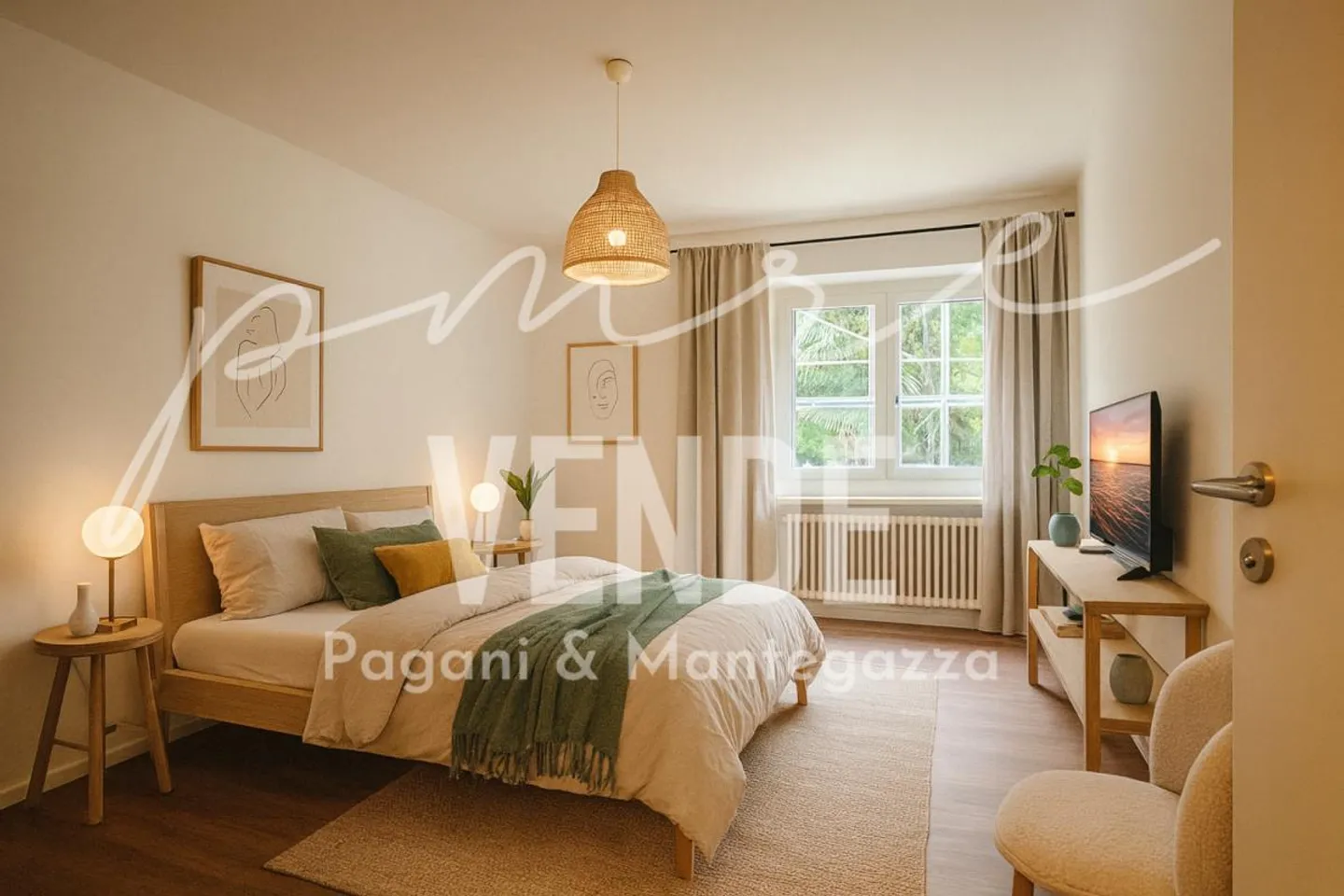 MASSAGNO | ELEGANTE PROPRIETÀ RISTRUTTURATA DI 3,5 LOCALI - Foto 4 di 10
