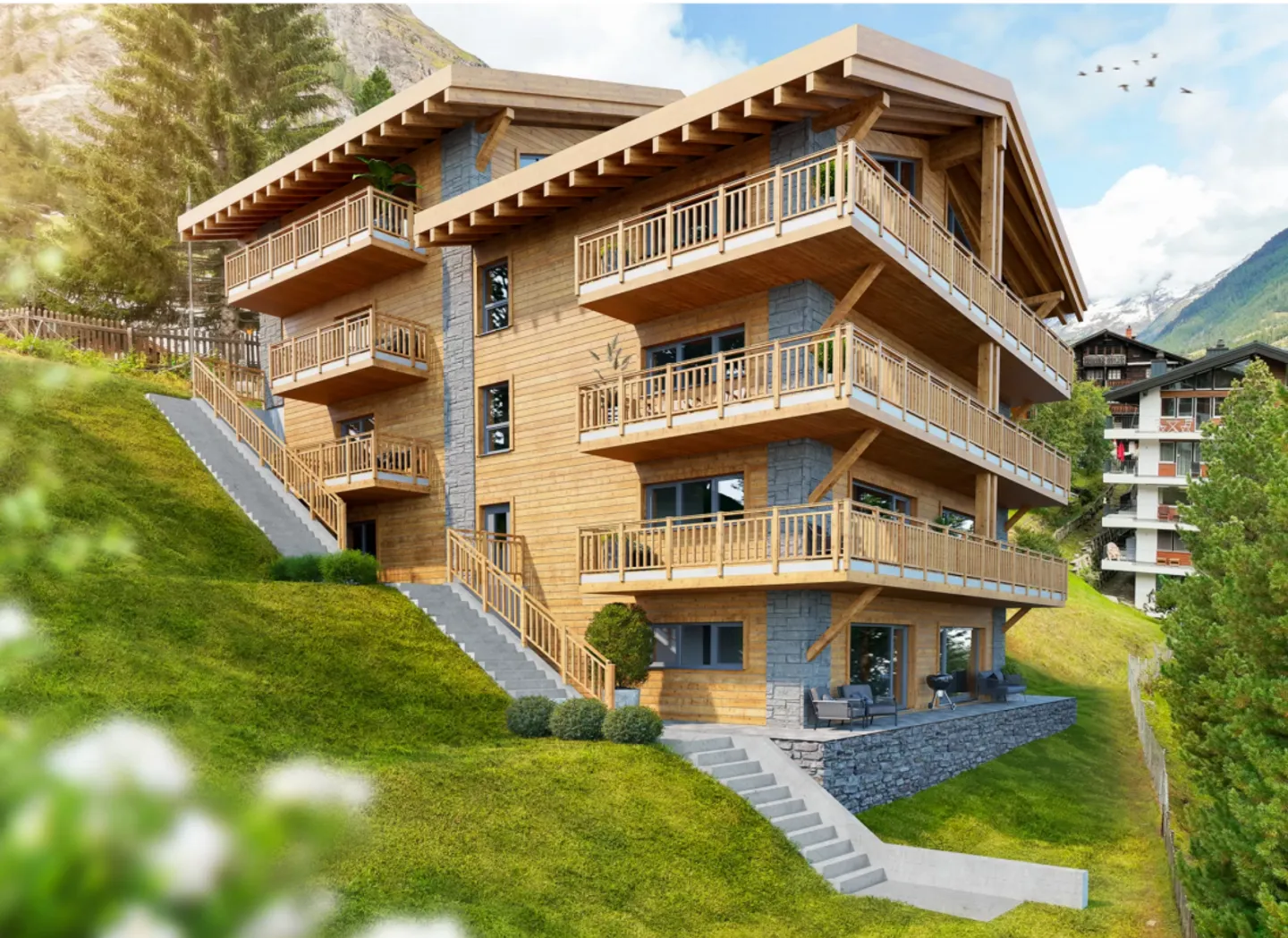 Progetto di nuova costruzione di prima classe a Zermatt con 4 appartamenti duplex - Residenza principale - Résidence principale - Foto 1 di 19
