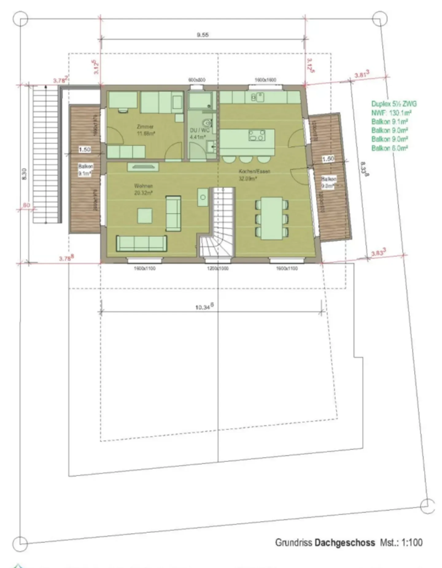 Progetto di nuova costruzione di prima classe a Zermatt con 4 appartamenti duplex - Residenza principale - Résidence principale - Foto 16 di 19