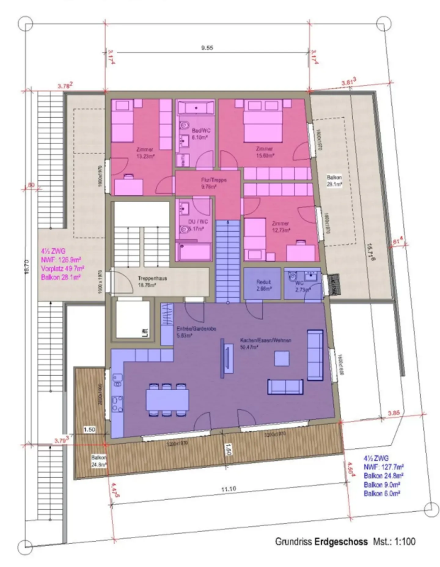 Progetto di nuova costruzione di prima classe a Zermatt con 4 appartamenti duplex - Residenza principale - Résidence principale - Foto 13 di 19