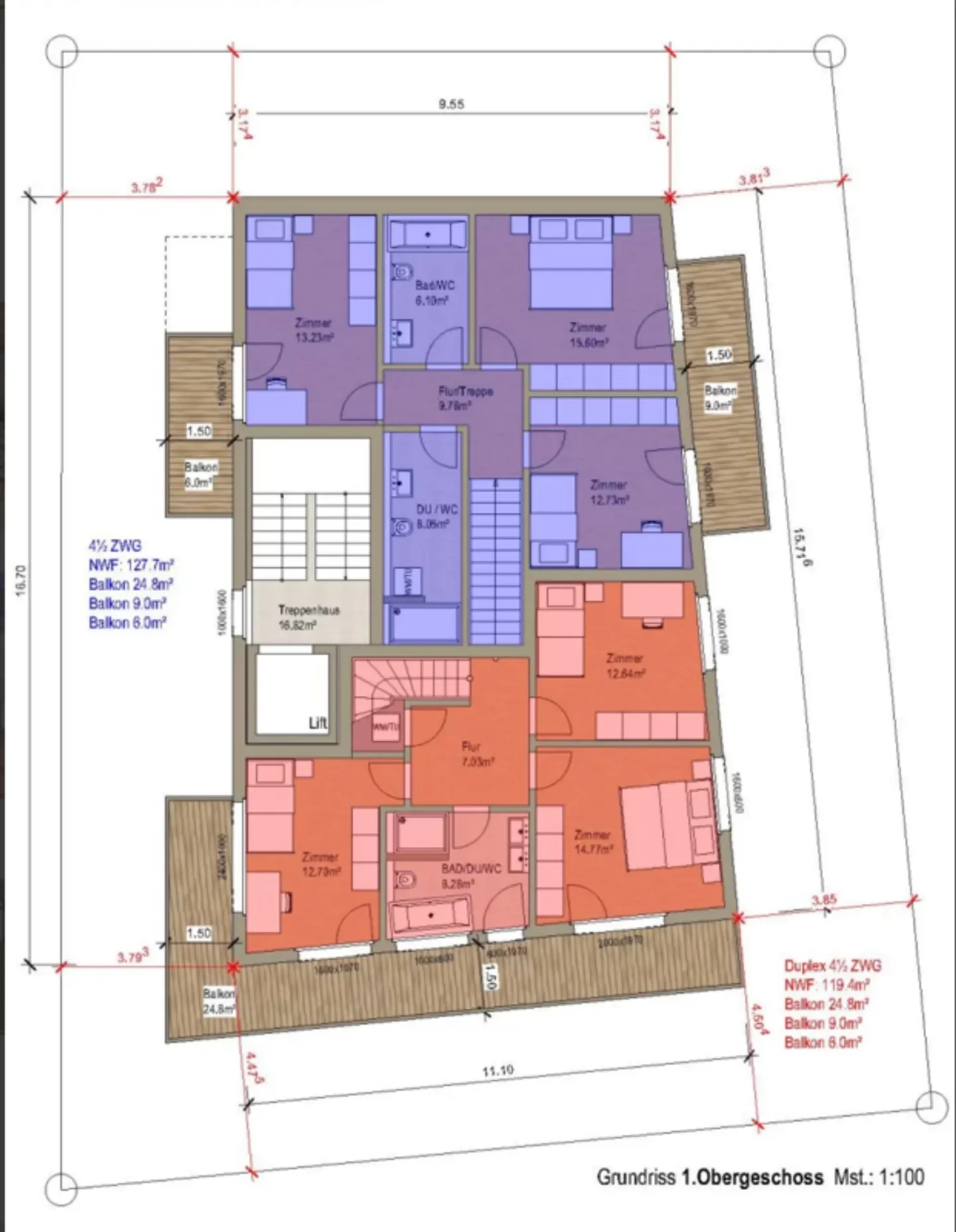 Progetto di nuova costruzione di prima classe a Zermatt con 4 appartamenti duplex - Residenza principale - Résidence principale - Foto 14 di 19