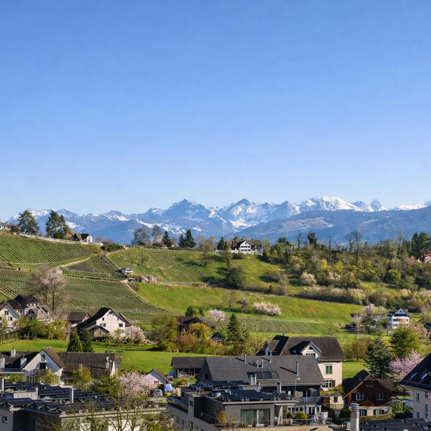 Appartement en Attique 4½ pièces à côté des vignes avec vue sur le lac et les montagnes - Photo 4 sur 5