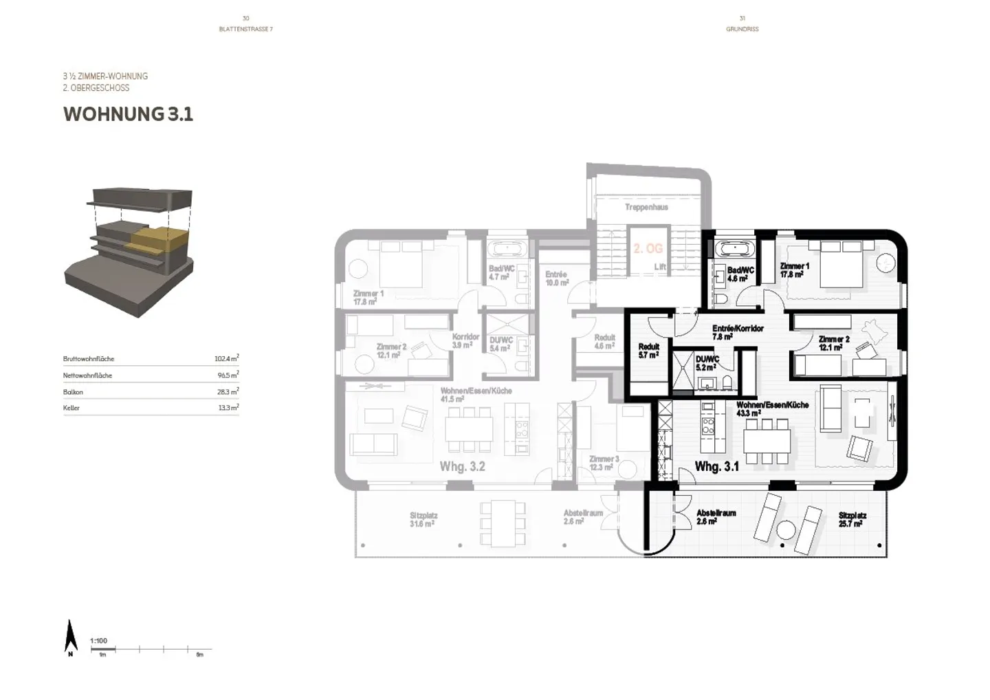 APPARTEMENT SPACIEUX 3 1/2 CHAMBRES, VUE PARTIELLE SUR LE LAC, ENSOLEILLÉ, CALME, AU MILIEU DU VILLAGE - Photo 4 sur 11