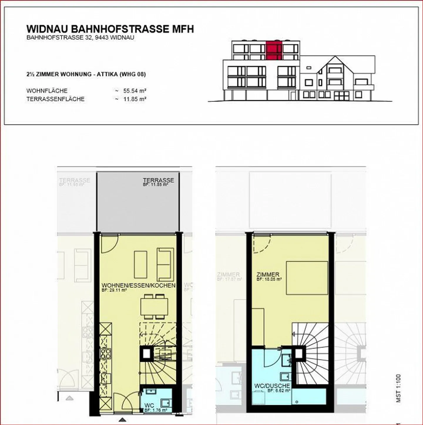 Modernes Attikawohnung mit Aussicht - Foto 12 von 12