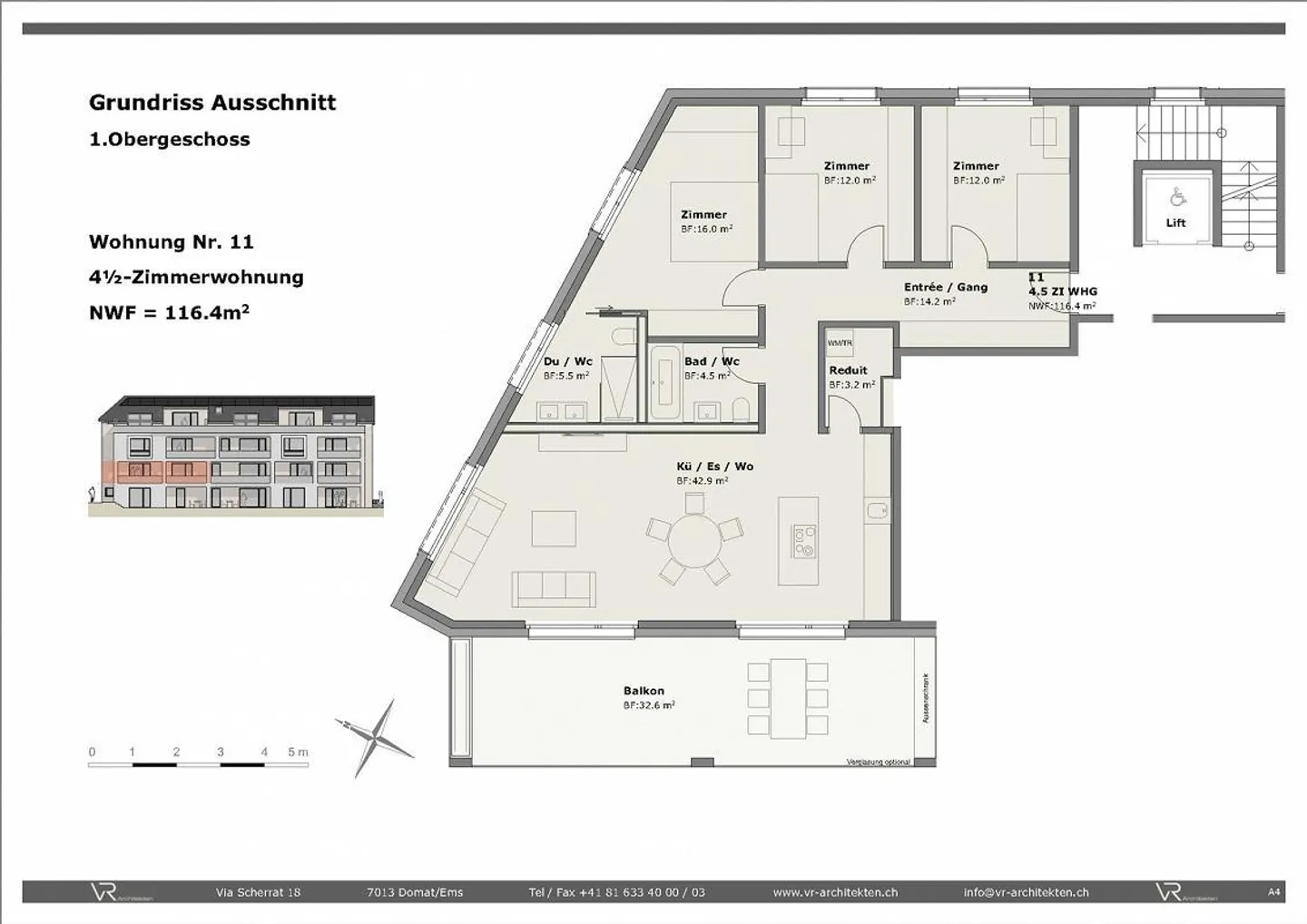 ***Erstbezug Neu Sonnig Exklusiv***4 1/2-Zi Wohnung in Domat/Ems*** - Foto 12 von 12