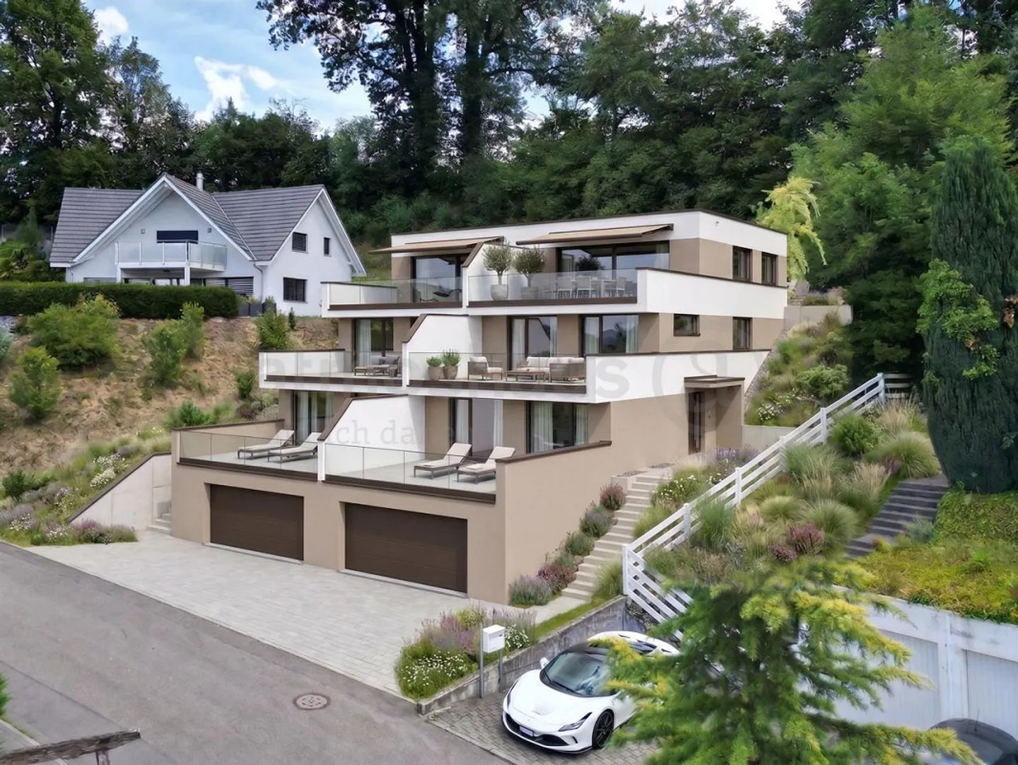 Last stylish semi-detached house unit with lake view and wide view in Hitzkirch - Photo 1 of 9