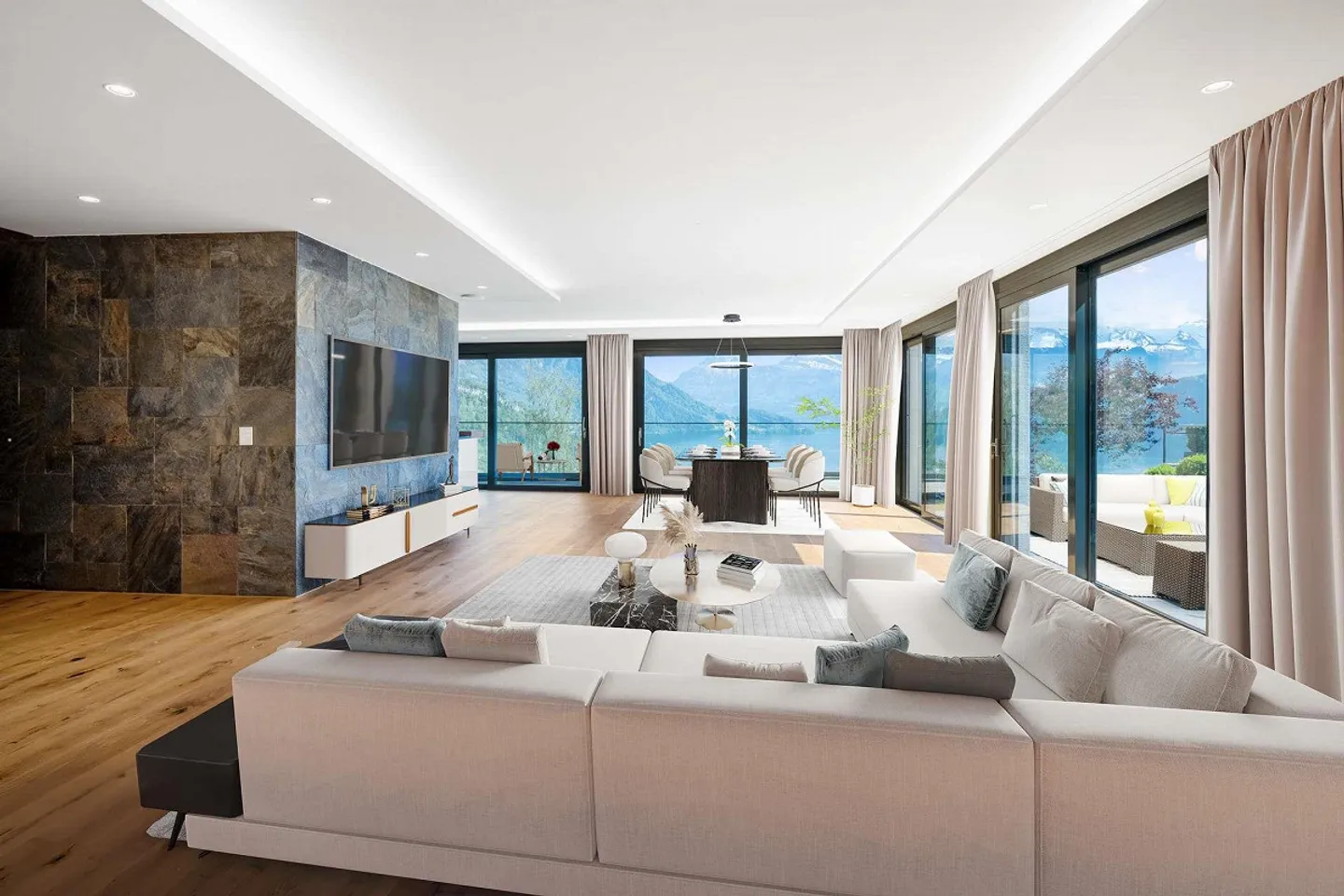 Villa di lusso elegante con vista mozzafiato sul lago e sulle montagne - Foto 2 di 11