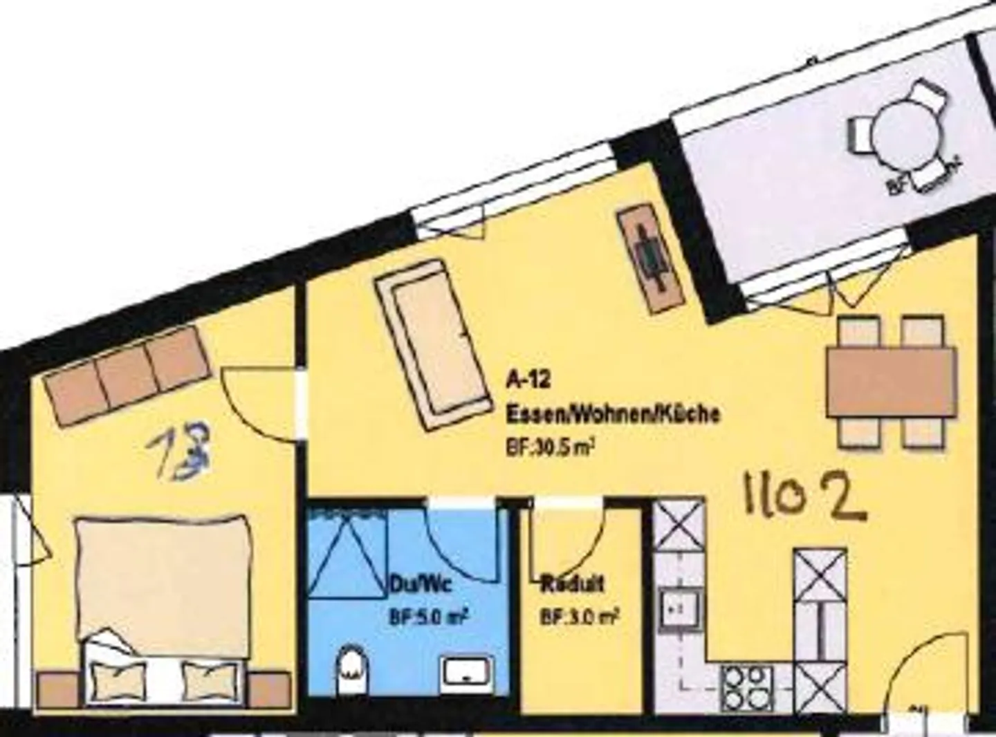 2.5 room apartment with balcony - Photo 14 of 14