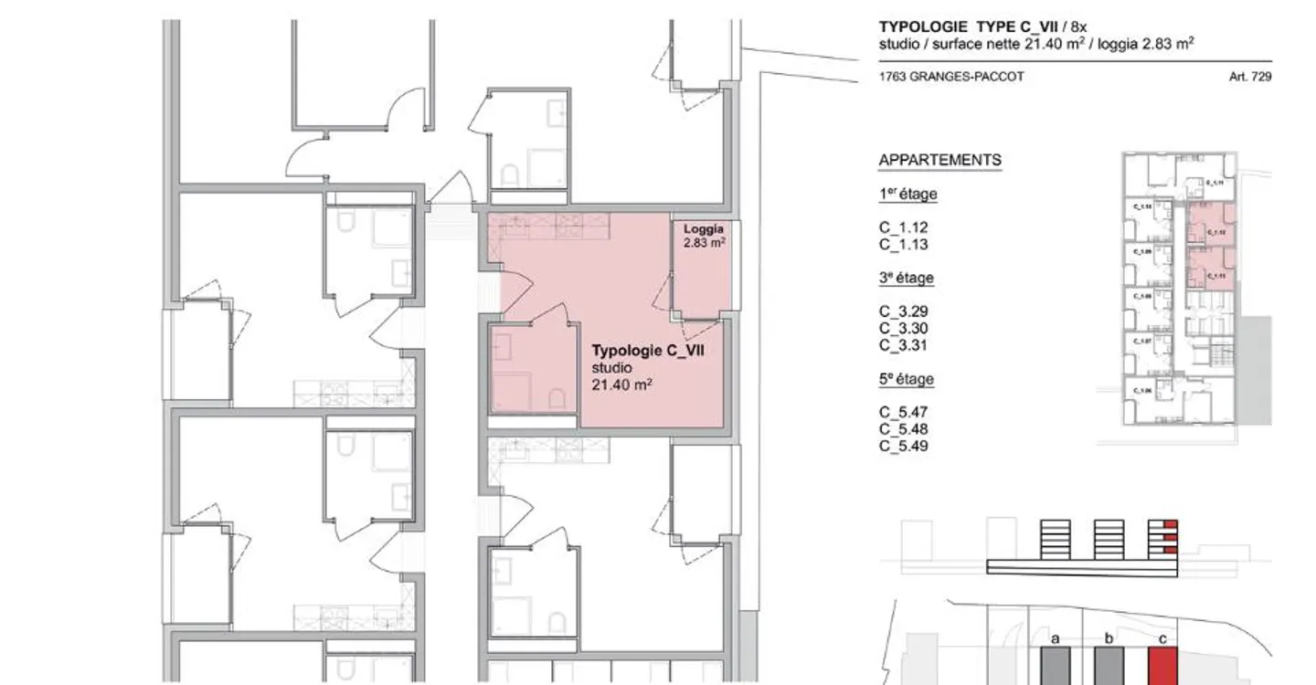 Magnifique studio au 3ème étage - Foto 4 von 6