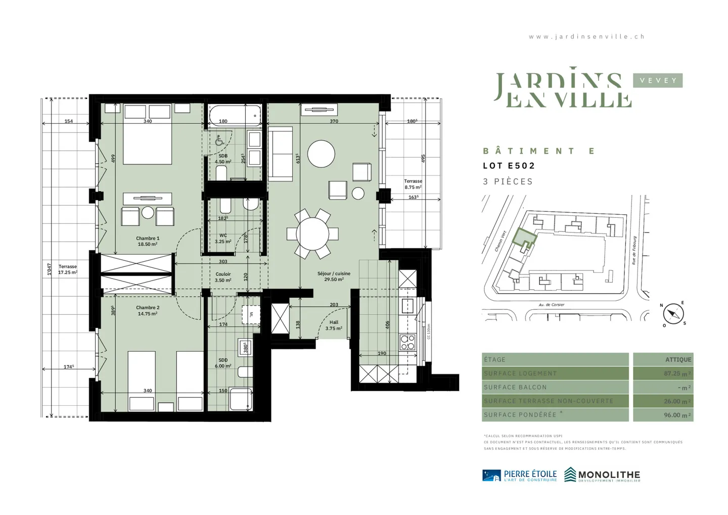 Attico - 3.5 stanze - 96 m² - Foto 7 di 7
