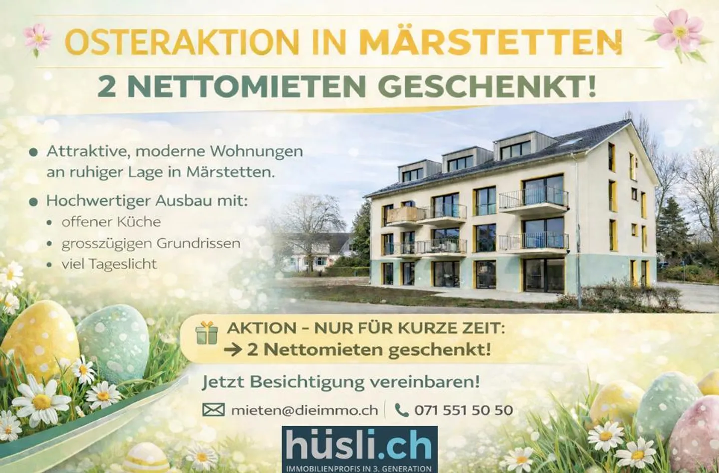 Easter Promotion in Märstetten – 3.5-Room Apartment – Two Net Rents Gifted - Photo 1 of 16