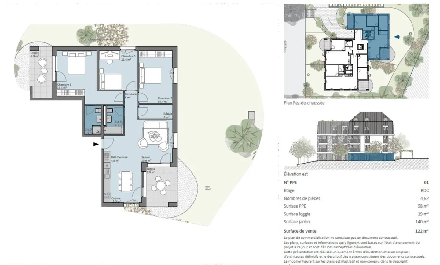 Appartamento di 4,5 locali con grande giardino di 140m2 - Foto 6 di 6