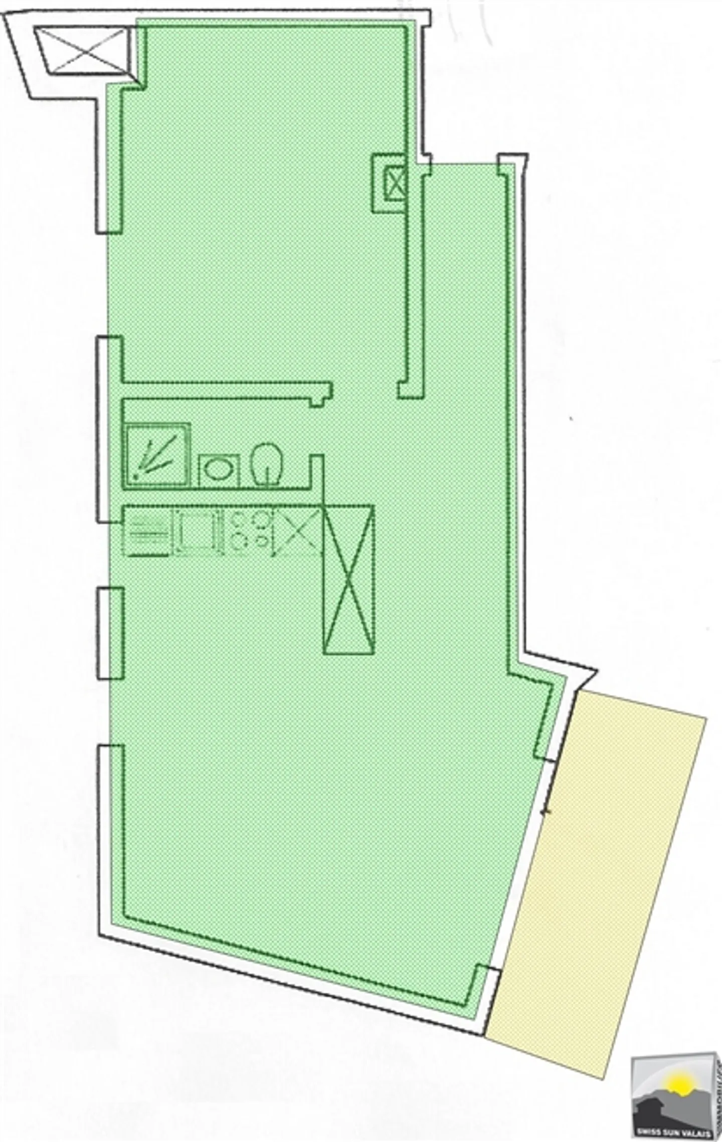 LEUKERBAD/ Je suis "GRÜN-PRÄ" Appartement Rasen 2,5 pièces 58 m² à vendre en Suisse - Photo 13 sur 20