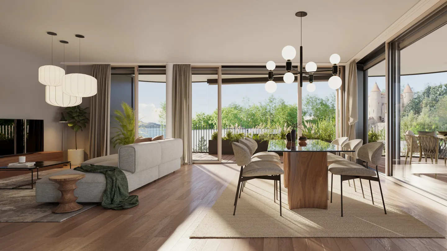 Geräumige Wohnung mit Blick auf das Château de Grandson - Foto 5 von 9