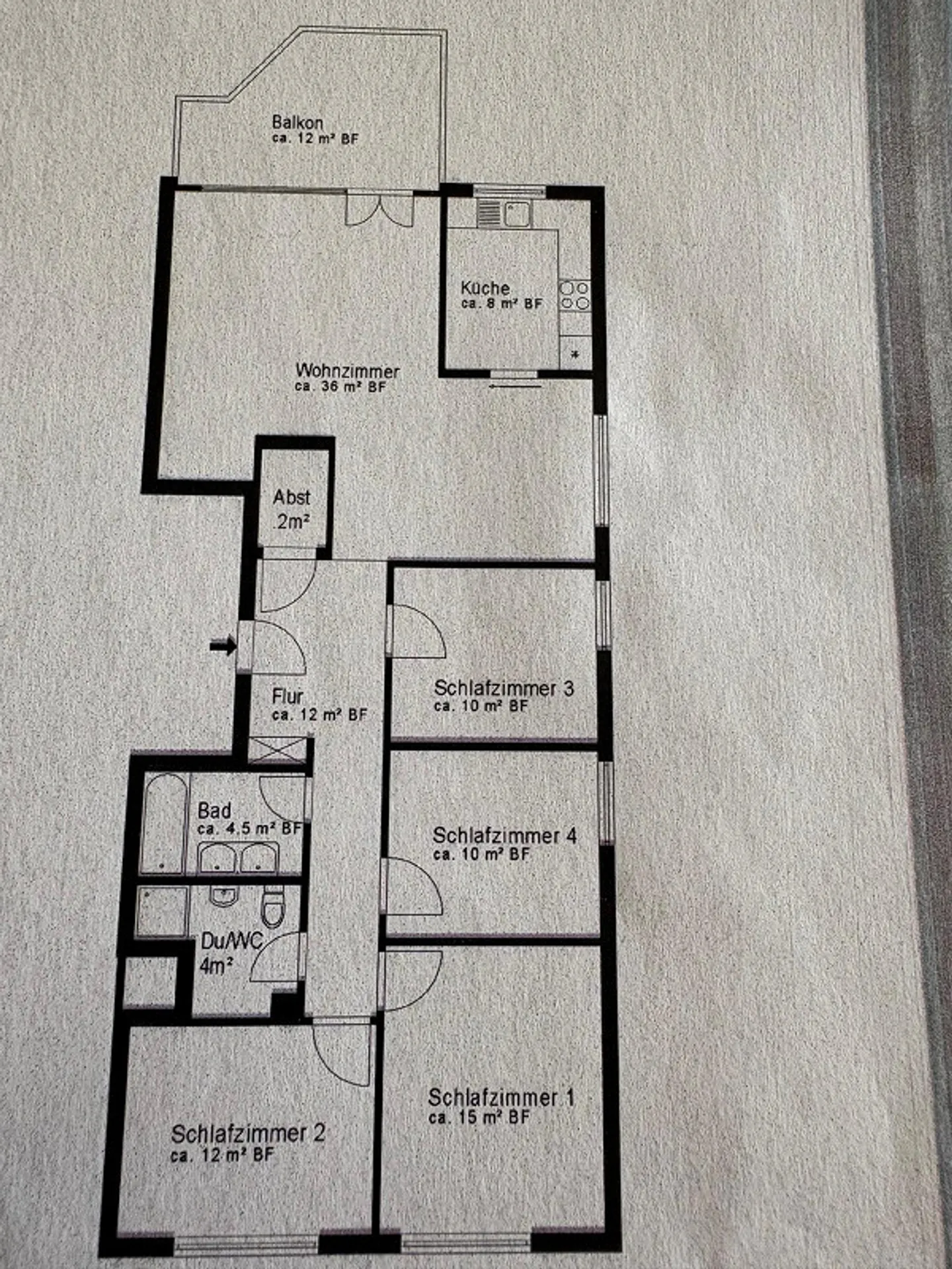 Appartamento luminoso recentemente ristrutturato di 5 1/2 stanze - Foto 12 di 12