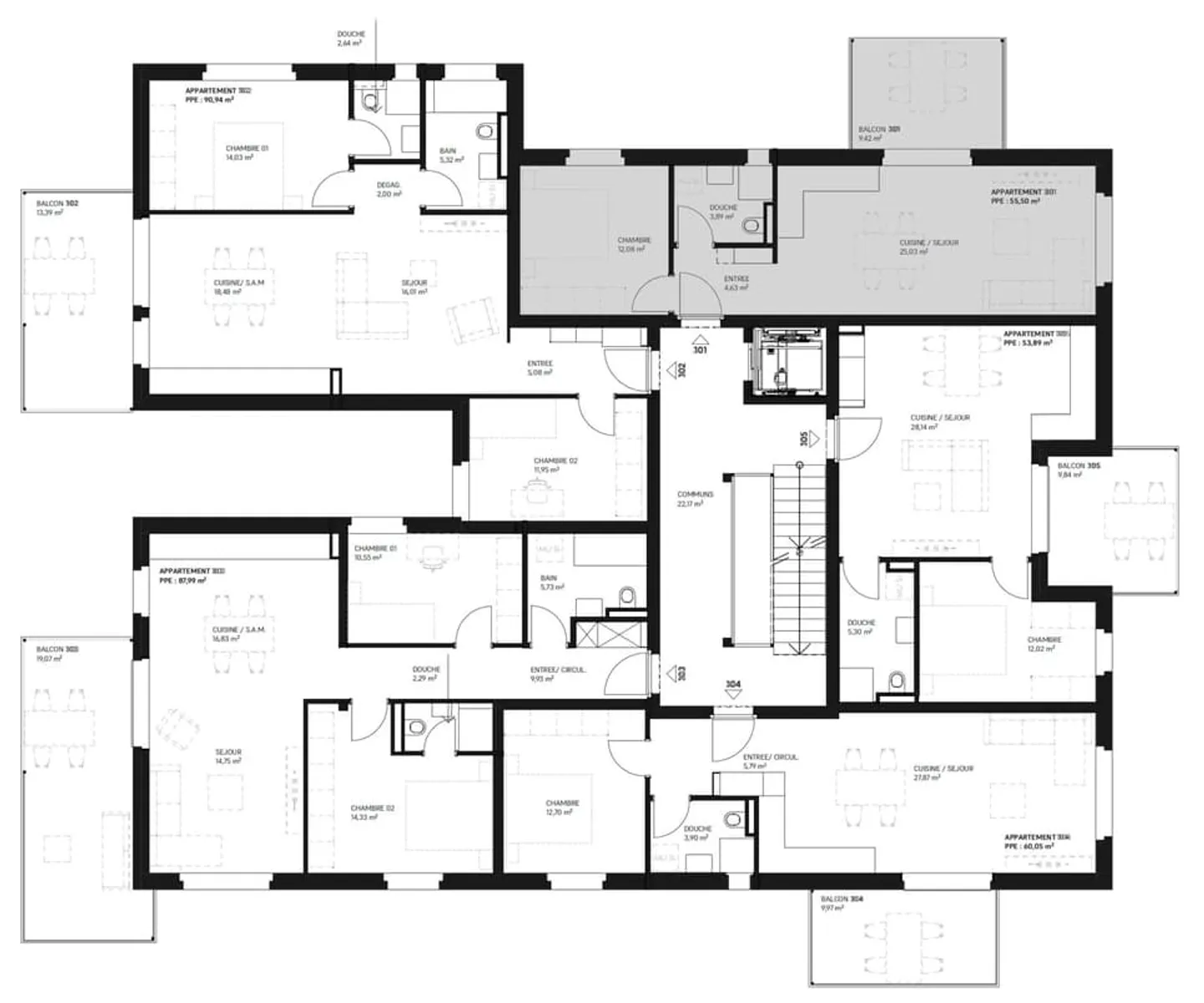 Bellissimo attico di 2,5 locali in vendita a Martigny (Lotto 301) - Foto 8 di 9