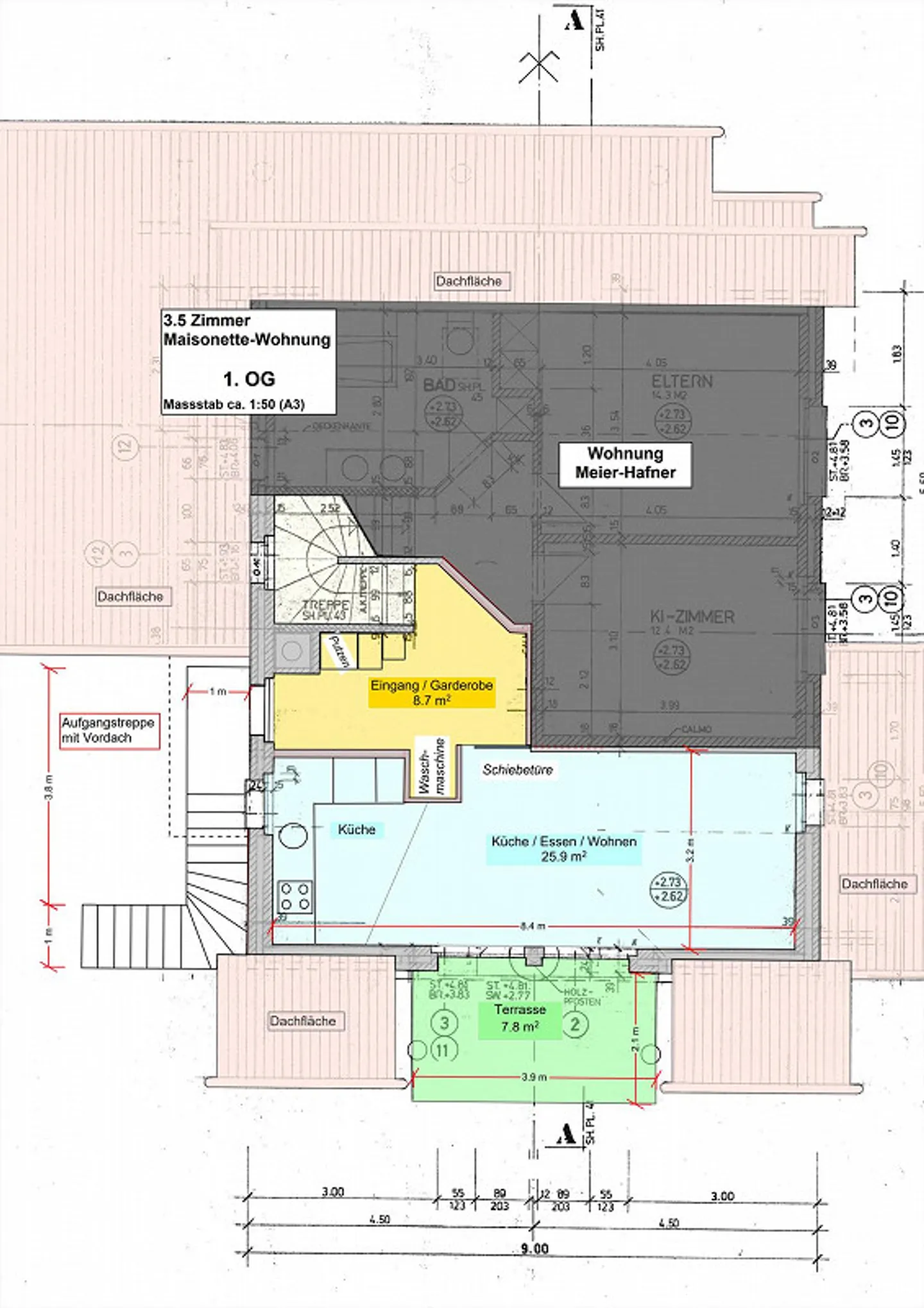 Sehr ruhig gelegene 3.5-Zimmer Maisonette-Wohnung in Uznach - Foto 11 von 12