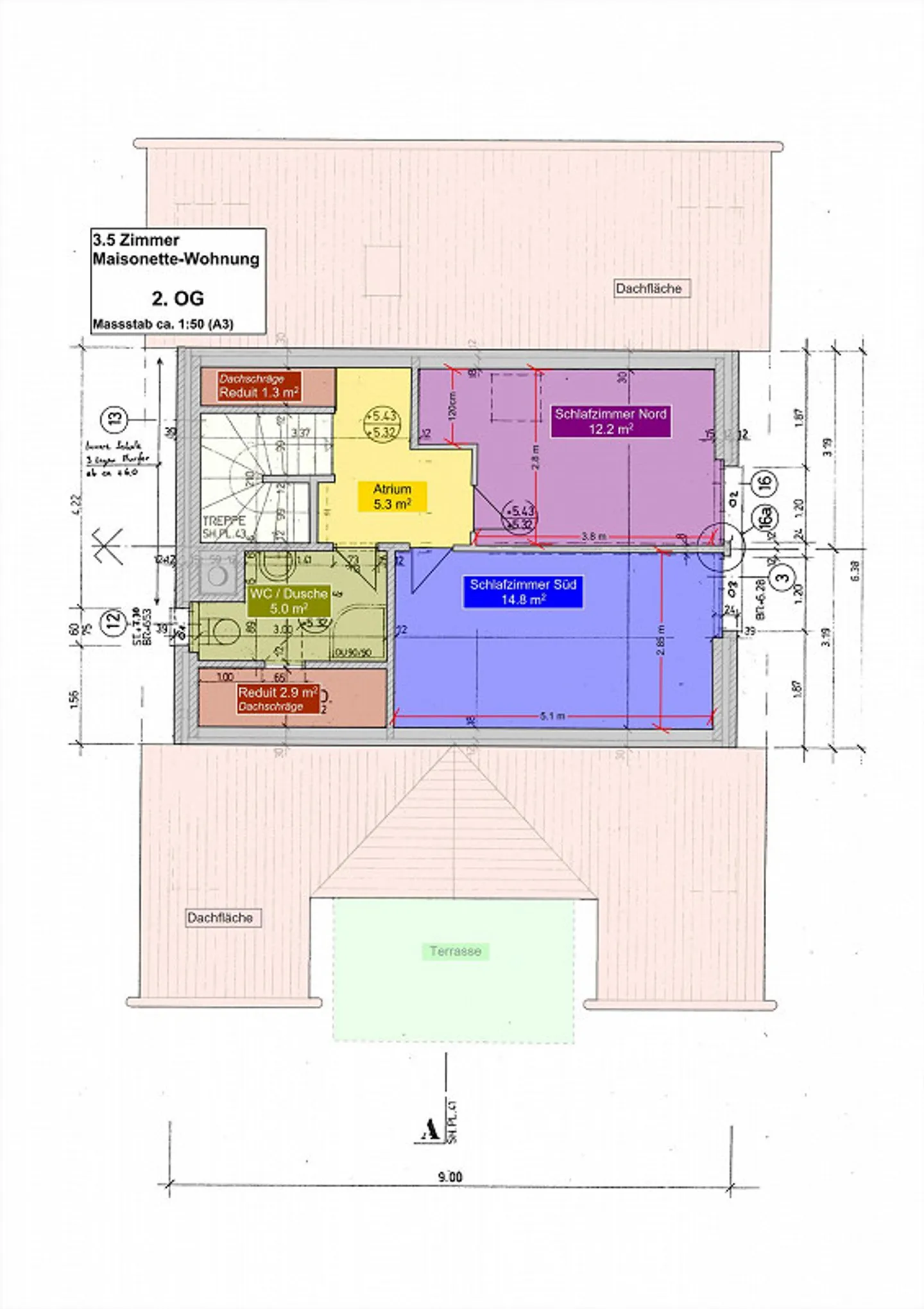 Sehr ruhig gelegene 3.5-Zimmer Maisonette-Wohnung in Uznach - Foto 12 von 12