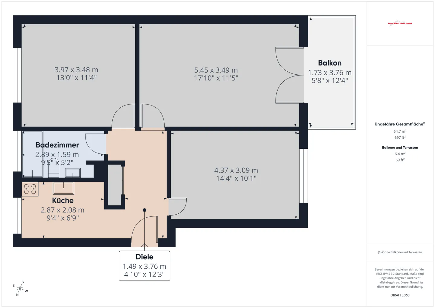 Appartamento 3.5 stanze 2° piano sinistra - Foto 12 di 12
