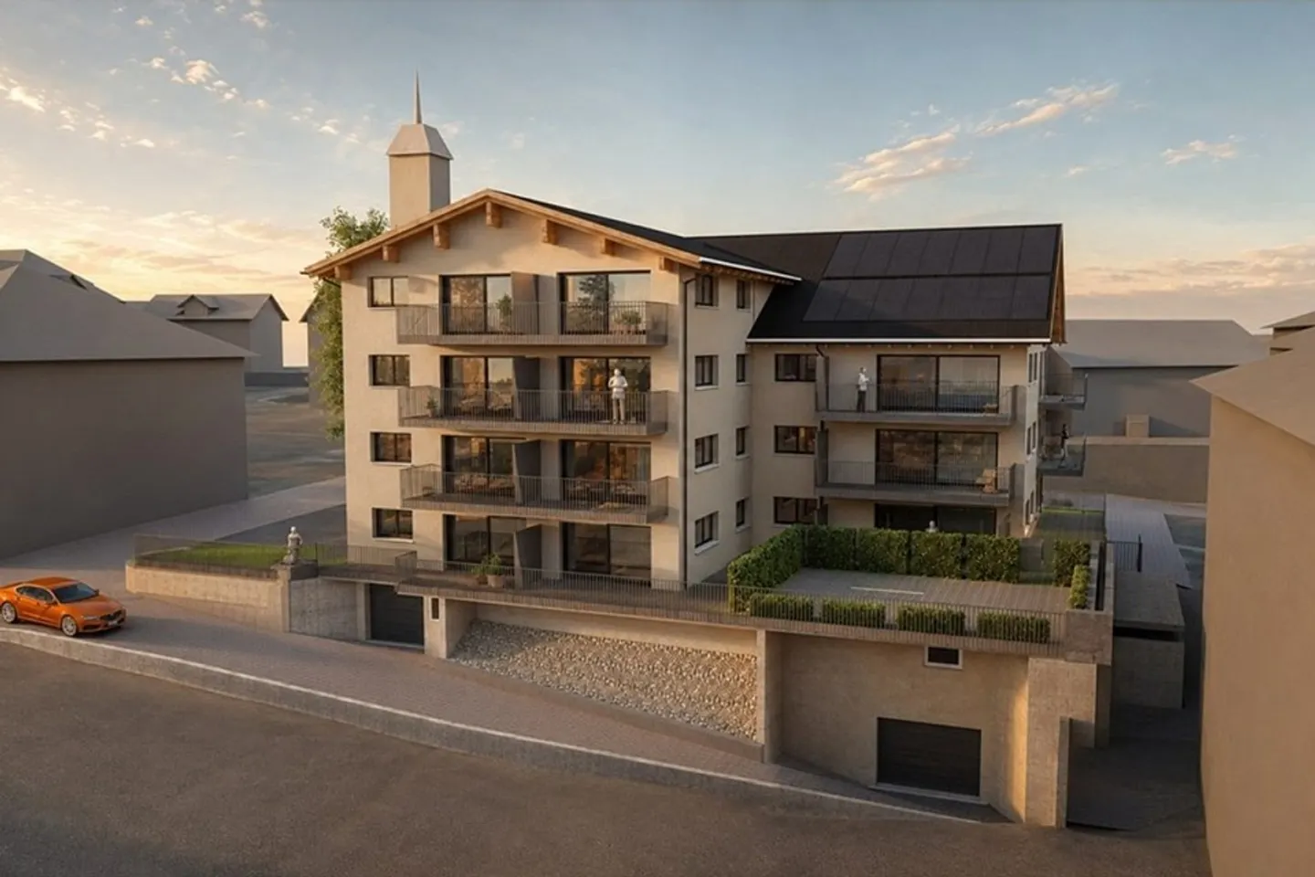3½-Zimmer-Neubauwohnung Nr. 11  Wohnen mit Komfort im Prättigauerhof, Schiers - Foto 2 di 4